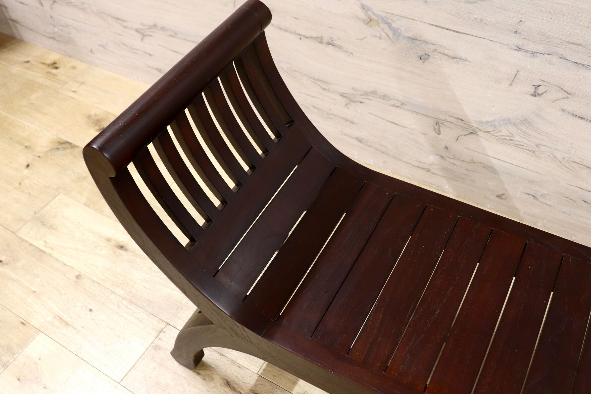 GMIK560A○カルティニベンチ アジアン家具 チーク無垢材 ベンチ 玄関椅子 オブジェ アンティーク リゾート バリ島