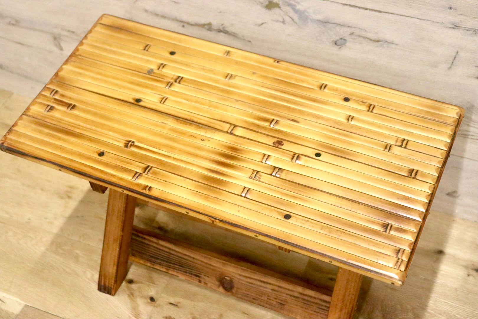 GMJK85A○梅里竹芸 Umezato Bamboo Craft 竹家具 スツール 工芸品 バンブー 折りたたみ椅子 宮崎 高級 健康椅子