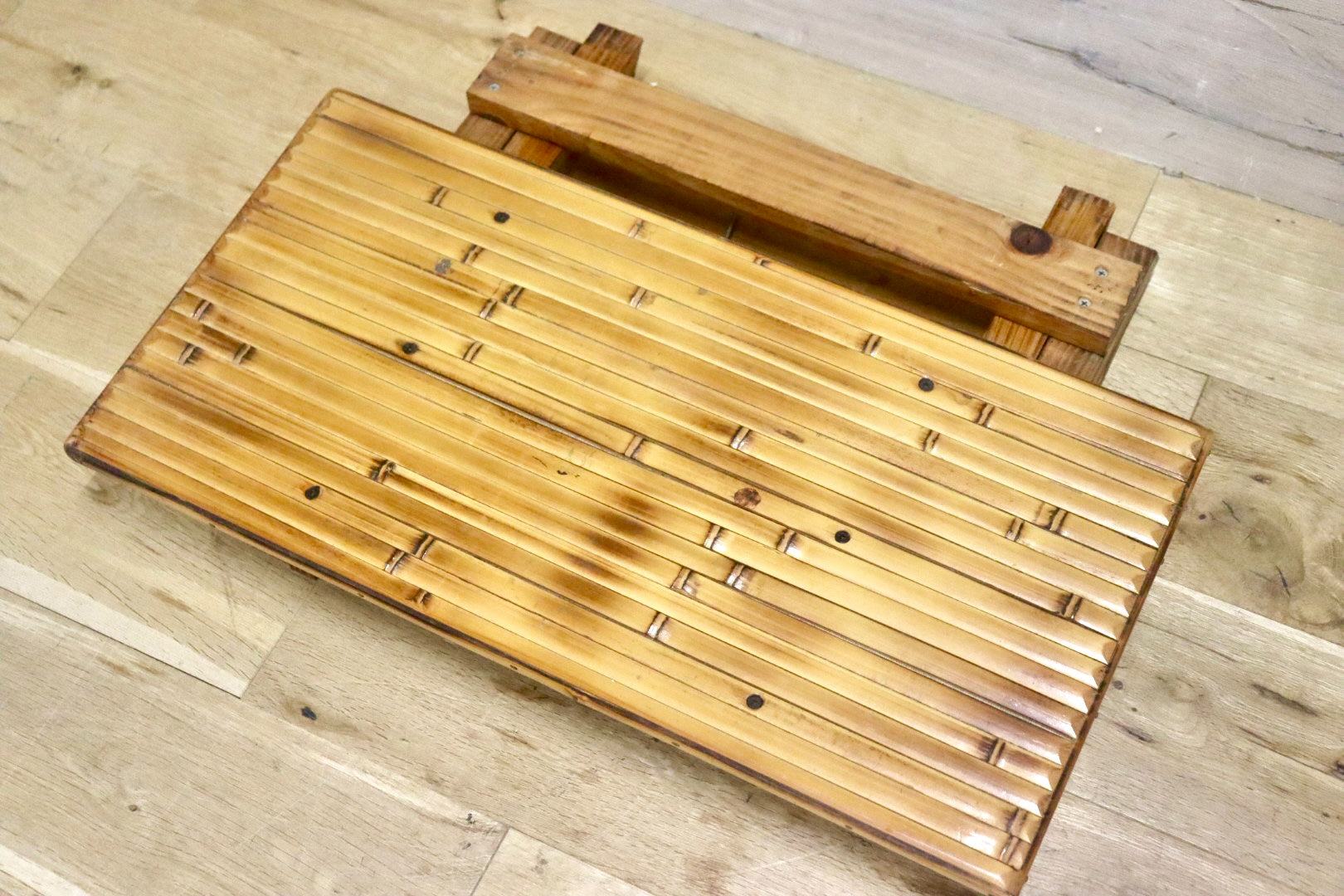 GMJK85A○梅里竹芸 Umezato Bamboo Craft 竹家具 スツール 工芸品 バンブー 折りたたみ椅子 宮崎 高級 健康椅子