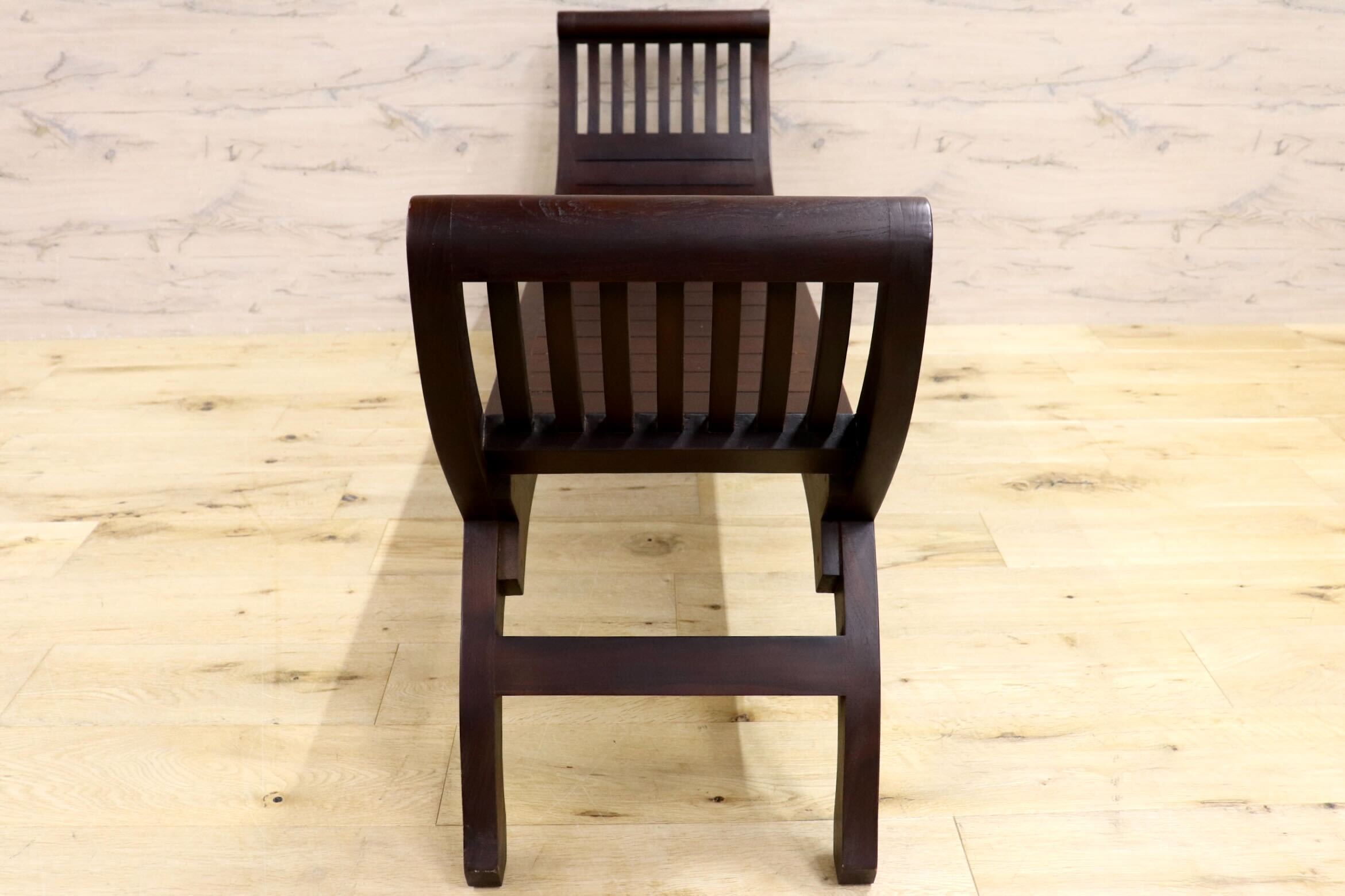 GMIK560A○カルティニベンチ アジアン家具 チーク無垢材 ベンチ 玄関椅子 オブジェ アンティーク リゾート バリ島