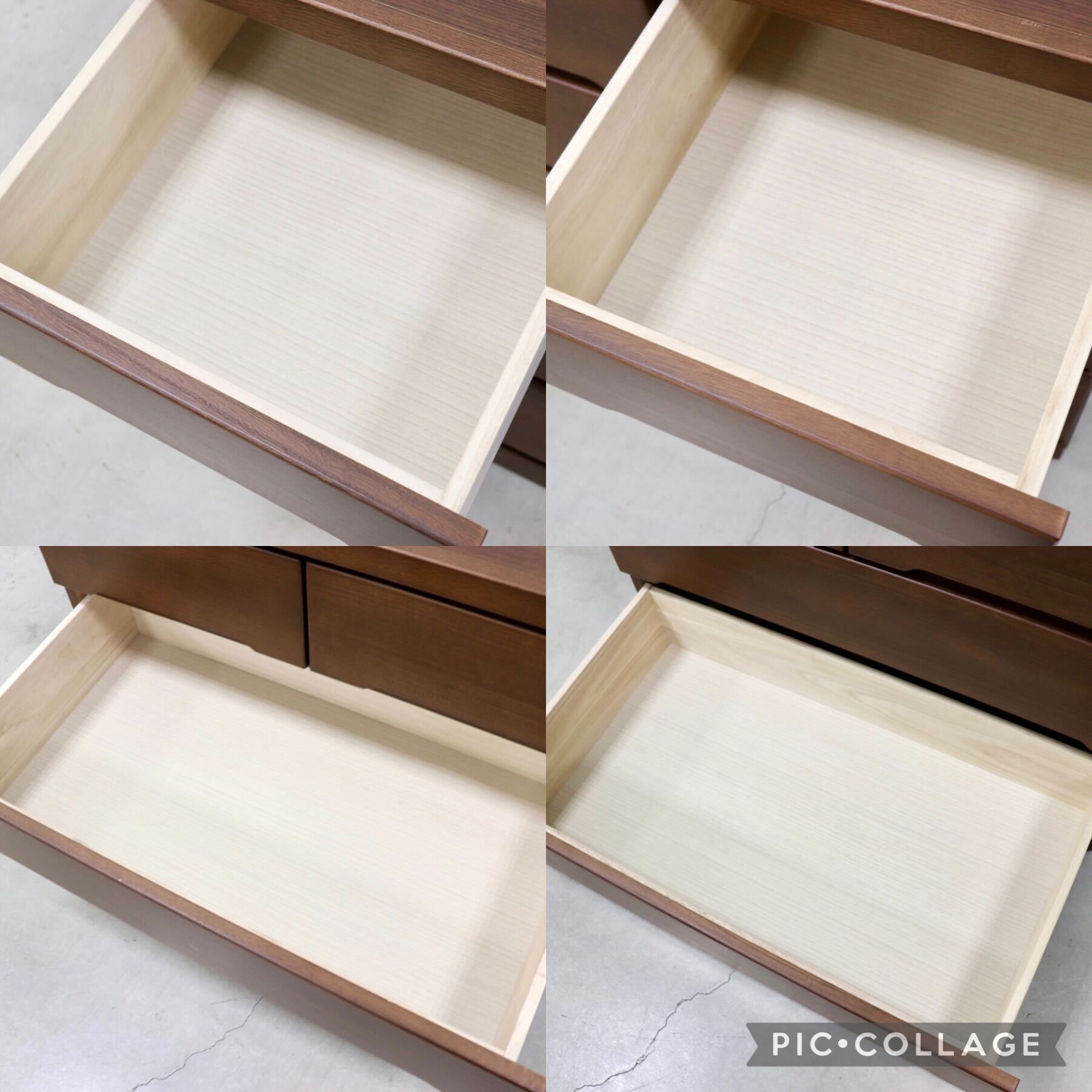 GMGN81A○SANYU furniture / 三友ファニチャー みずき 3段チェスト ローチェスト 洋服タンス キャスター付き ウォールナット色 定価5.2万