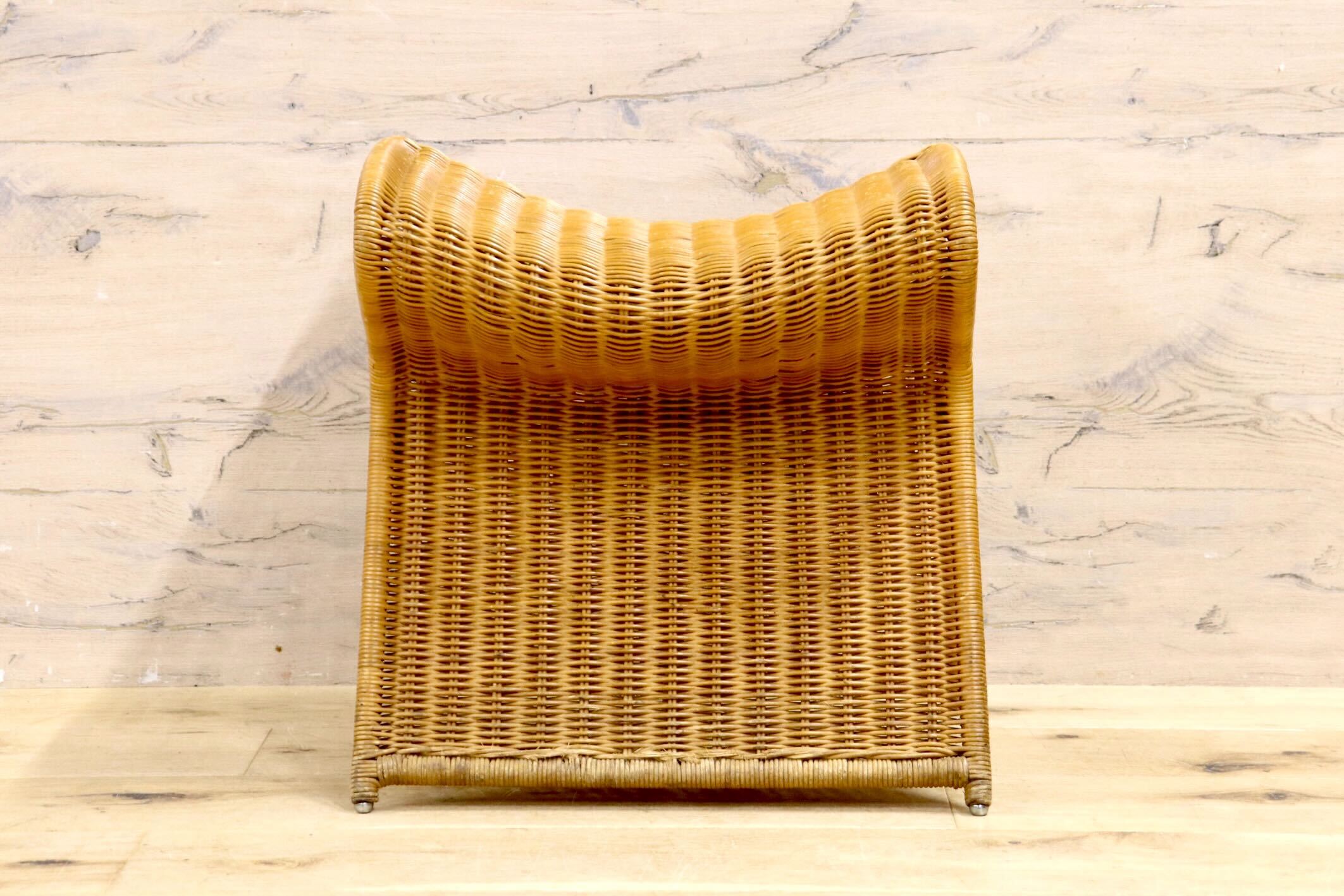 GMIK564A○IDEE / イデー SHROOM WICKER シュルーム ウィッカー ラタンスツール 籐 オットマン サイドチェア 定価約4万