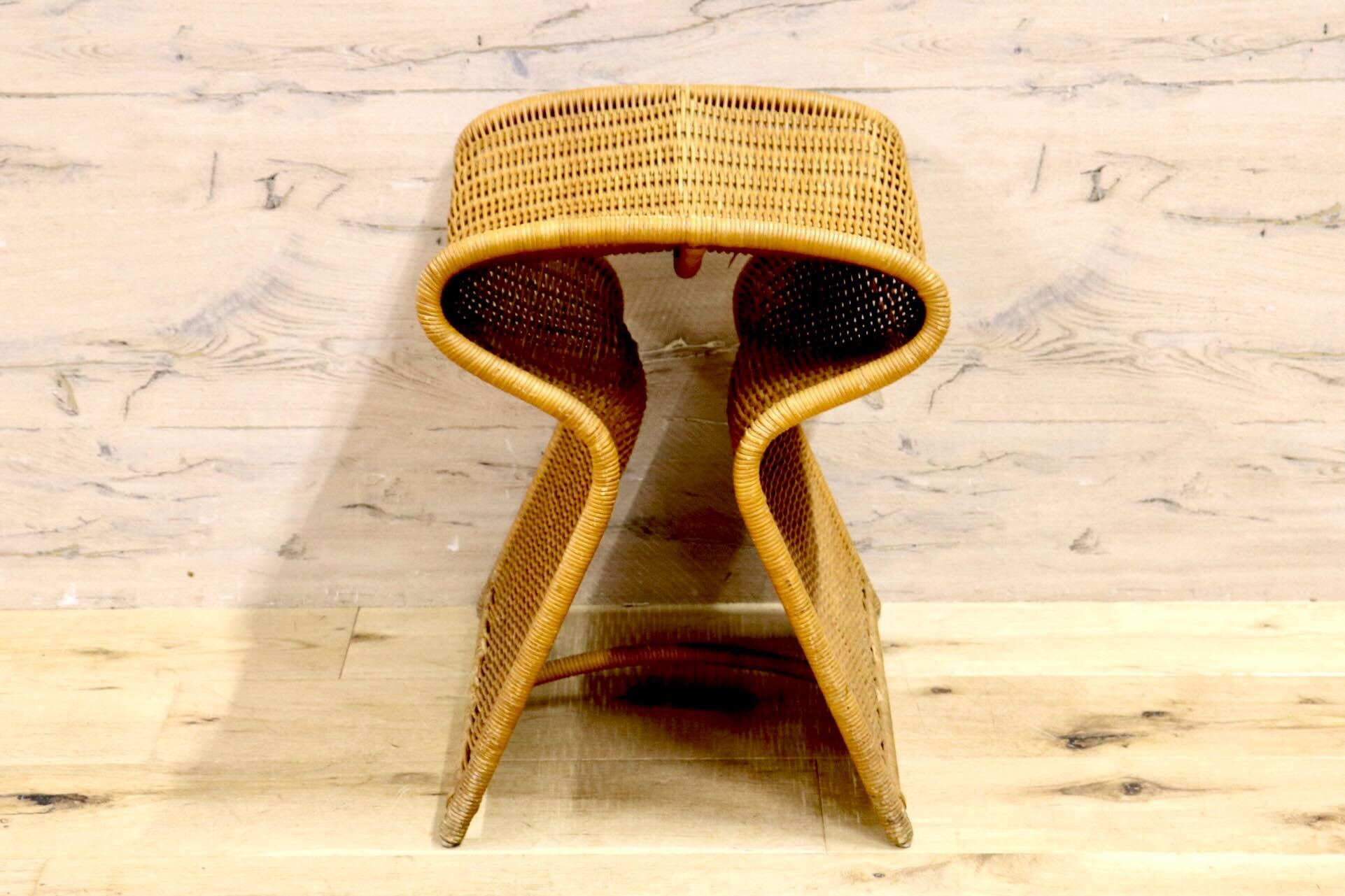 GMIK564A○IDEE / イデー SHROOM WICKER シュルーム ウィッカー ラタンスツール 籐 オットマン サイドチェア 定価約4万