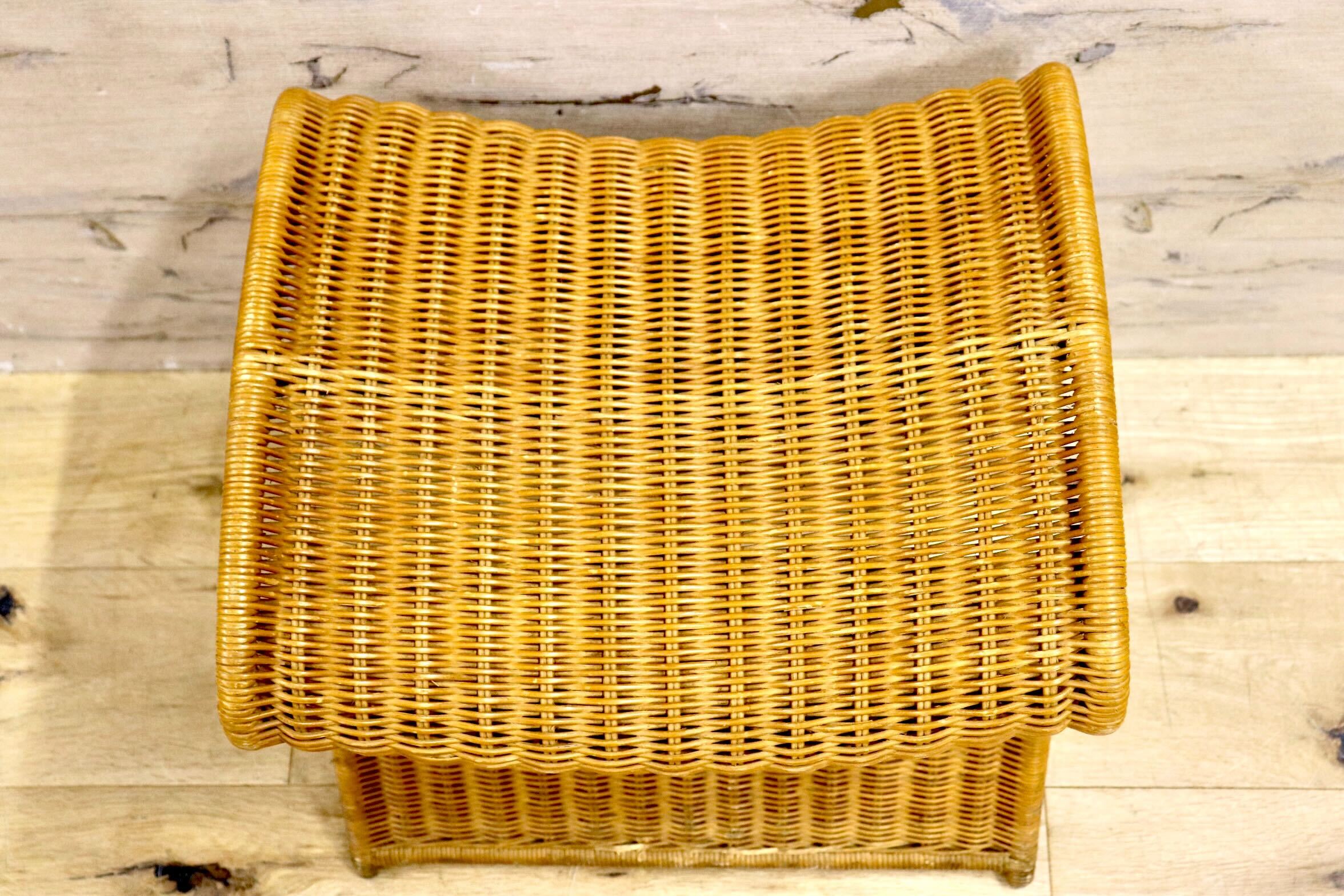 GMIK564A○IDEE / イデー SHROOM WICKER シュルーム ウィッカー ラタンスツール 籐 オットマン サイドチェア 定価約4万