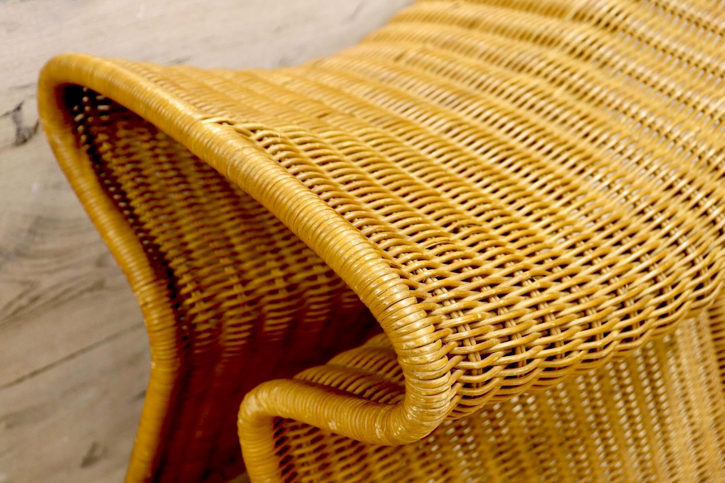 GMIK564A○IDEE / イデー SHROOM WICKER シュルーム ウィッカー ラタンスツール 籐 オットマン サイドチェア 定価約4万