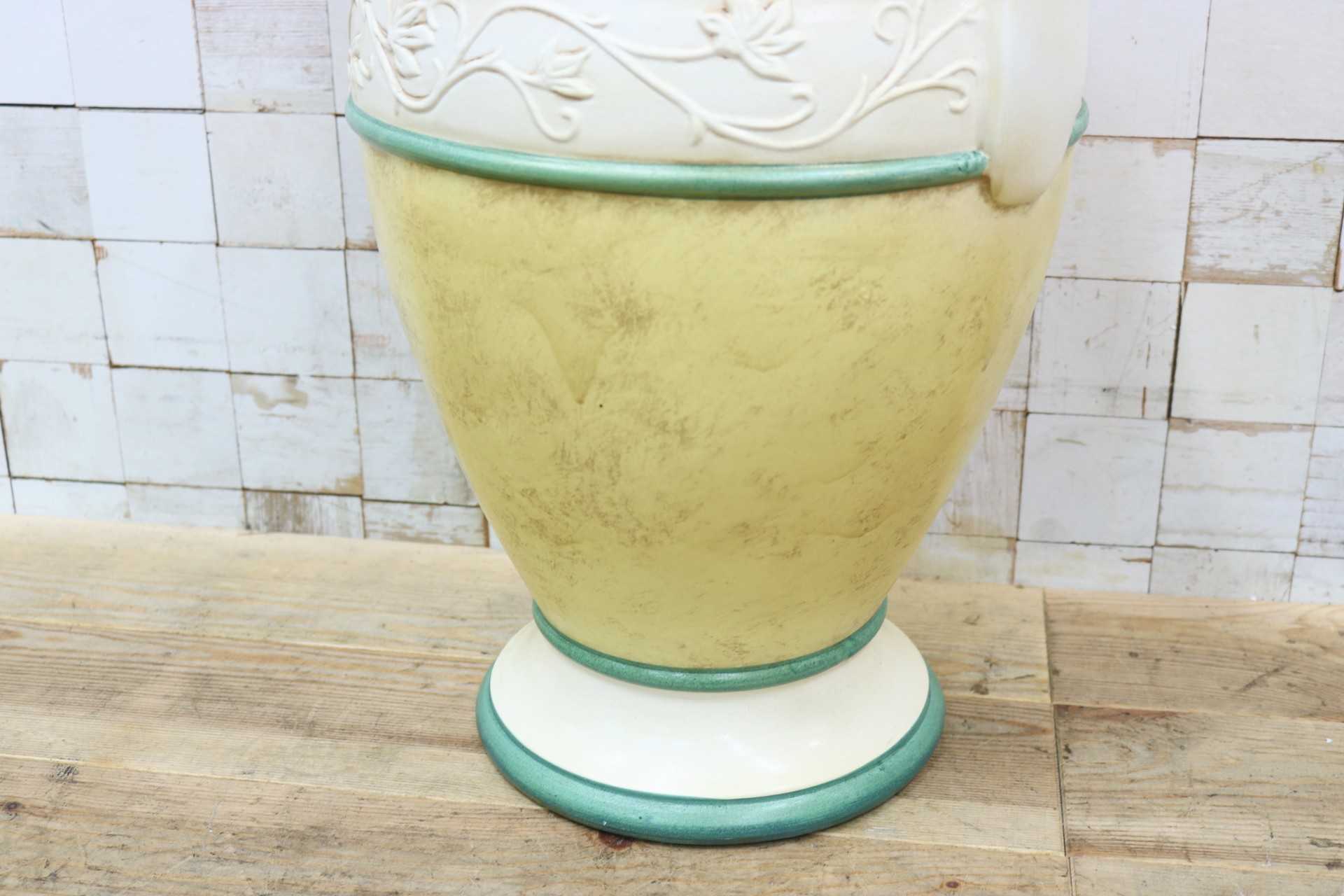 GMHS107◯イタリア製 傘立て アンブレラスタンド 花瓶 フラワーベース 陶器 壺 花器 オブジェ インテリア ヨーロピアン アンティーク