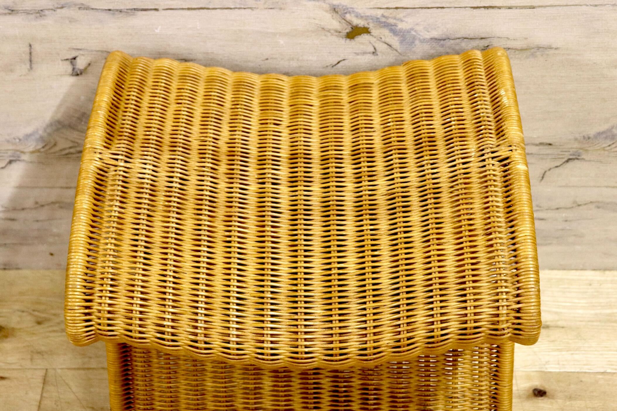 GMIK564B○IDEE / イデー SHROOM WICKER シュルーム ウィッカー ラタンスツール 籐 オットマン サイドチェア 定価約4万 腰掛け チェア