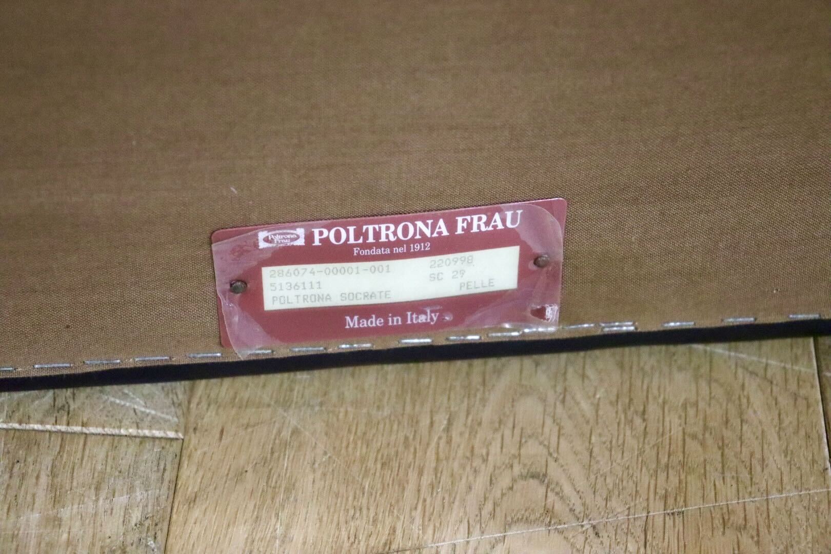 GMHN201F○PoltronaFrau / ポルトローナフラウ 1人掛けソファ シングルソファ イタリア製 総革 ダークブラウン IDC大塚家具 定価約150万