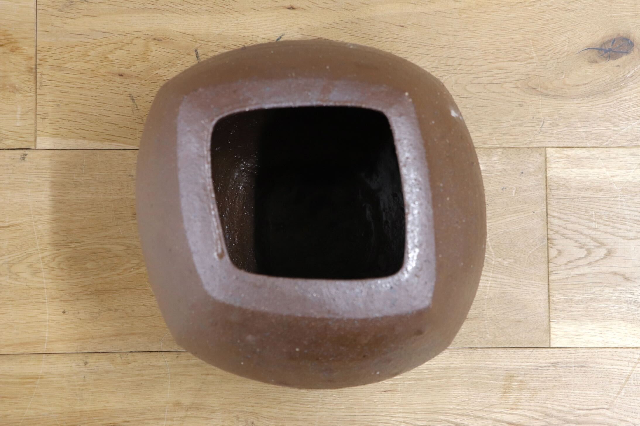 GMIO1◯市野悟窯 丹波焼 花瓶 フラワーベース 花入 壺 作家物 陶器 市野哲次 伝統工芸 丹波篠山 未使用