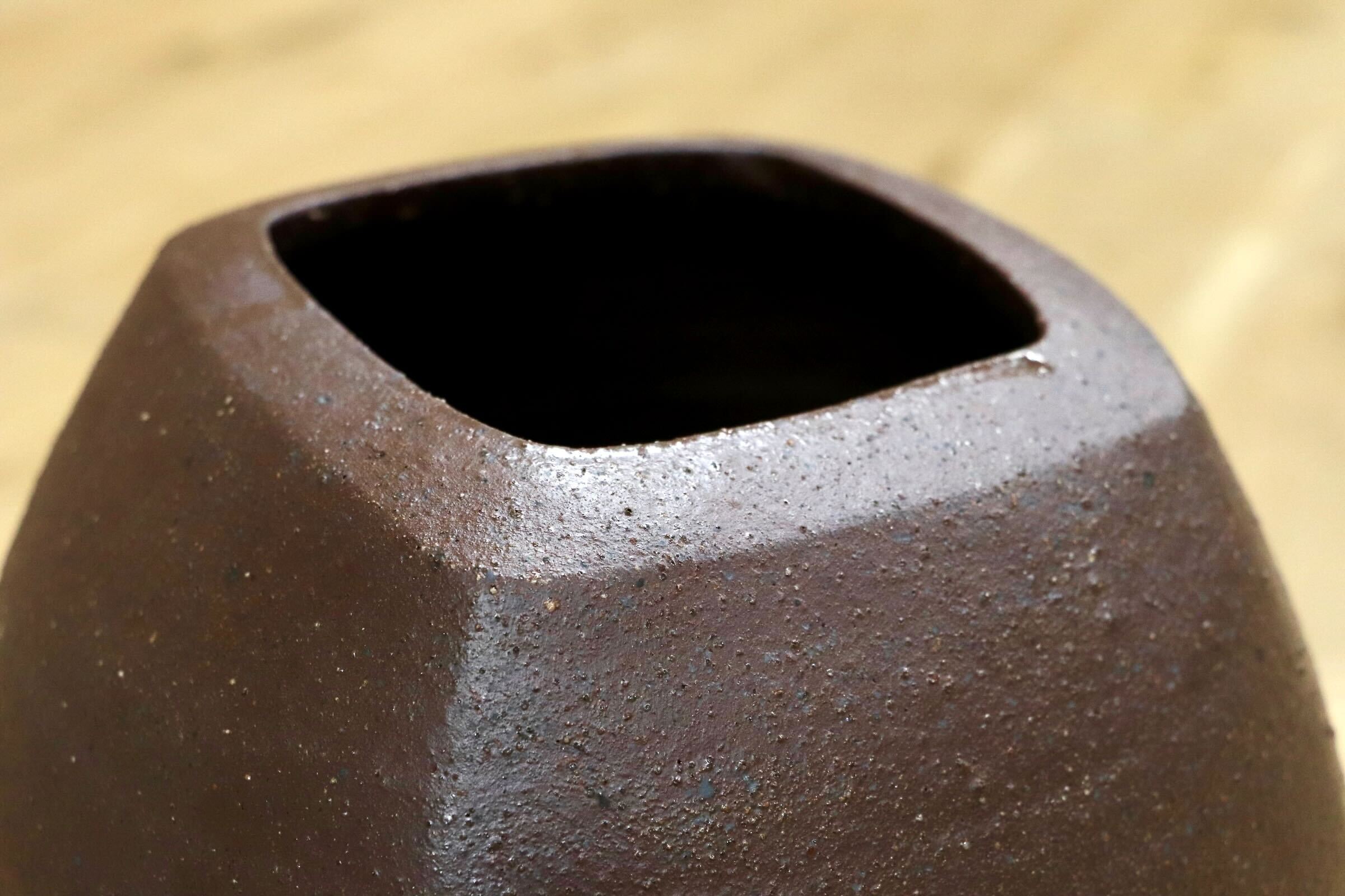 GMIO1◯市野悟窯 丹波焼 花瓶 フラワーベース 花入 壺 作家物 陶器 市野哲次 伝統工芸 丹波篠山 未使用