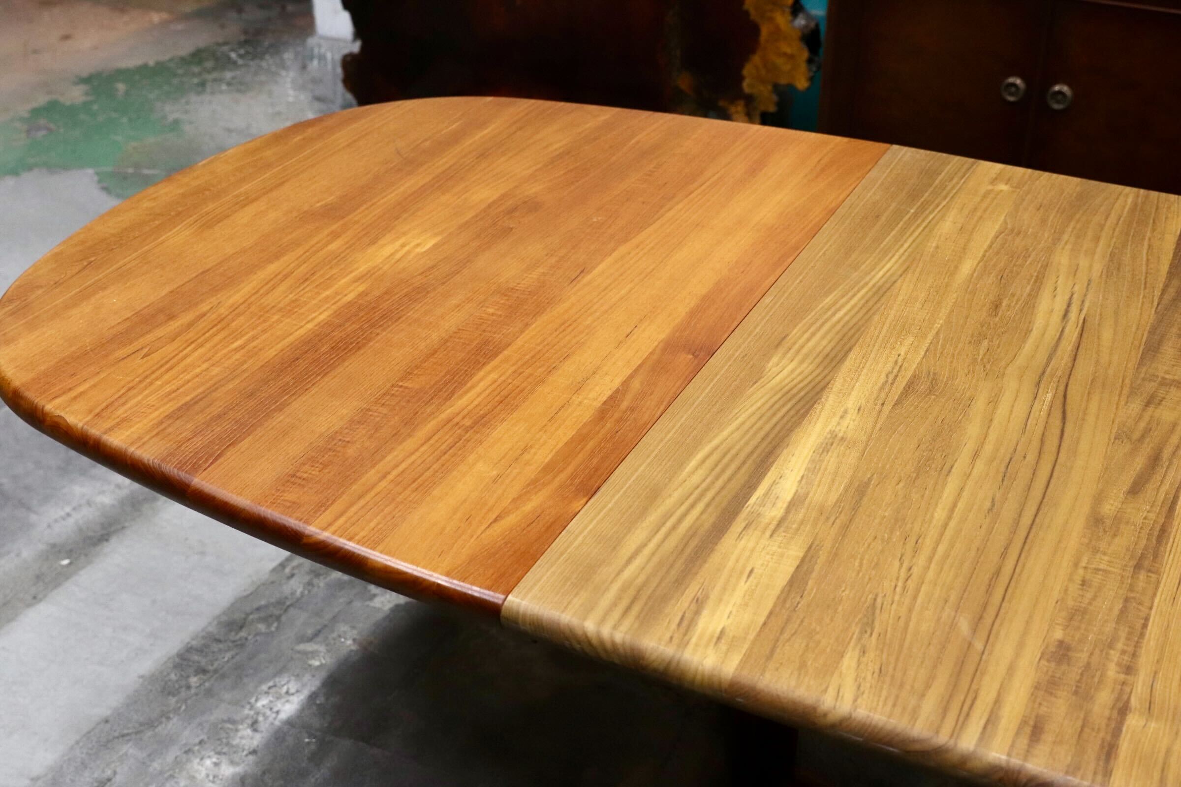 GMJK101○Danish Vintage エクステンション ダイニングテーブル チーク材 北欧デザイン デンマーク製 検) Gudme Mobelfabrik Glostrup