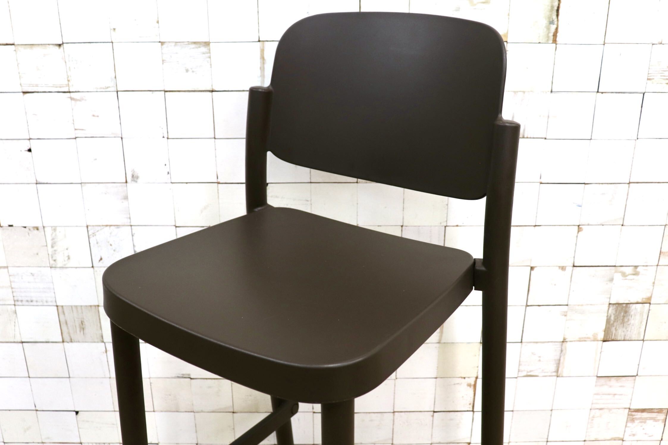 GMJS236B〇colos PIAZZA ハイチェア カウンターチェア バーチェア イタリア製 ブラウン 定価7.7万 展示品