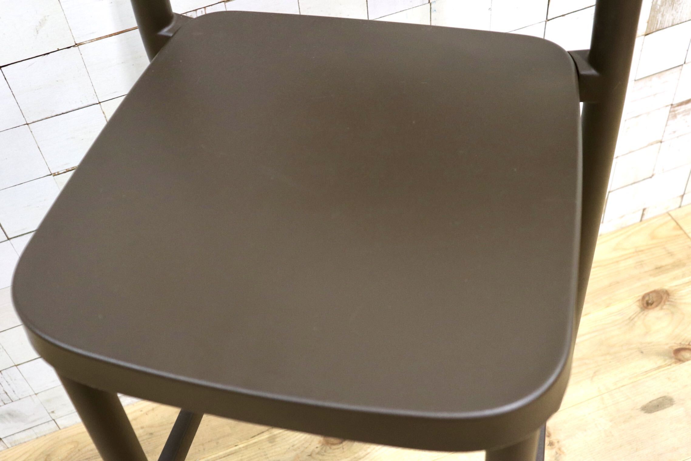 GMJS236B〇colos PIAZZA ハイチェア カウンターチェア バーチェア イタリア製 ブラウン 定価7.7万 展示品