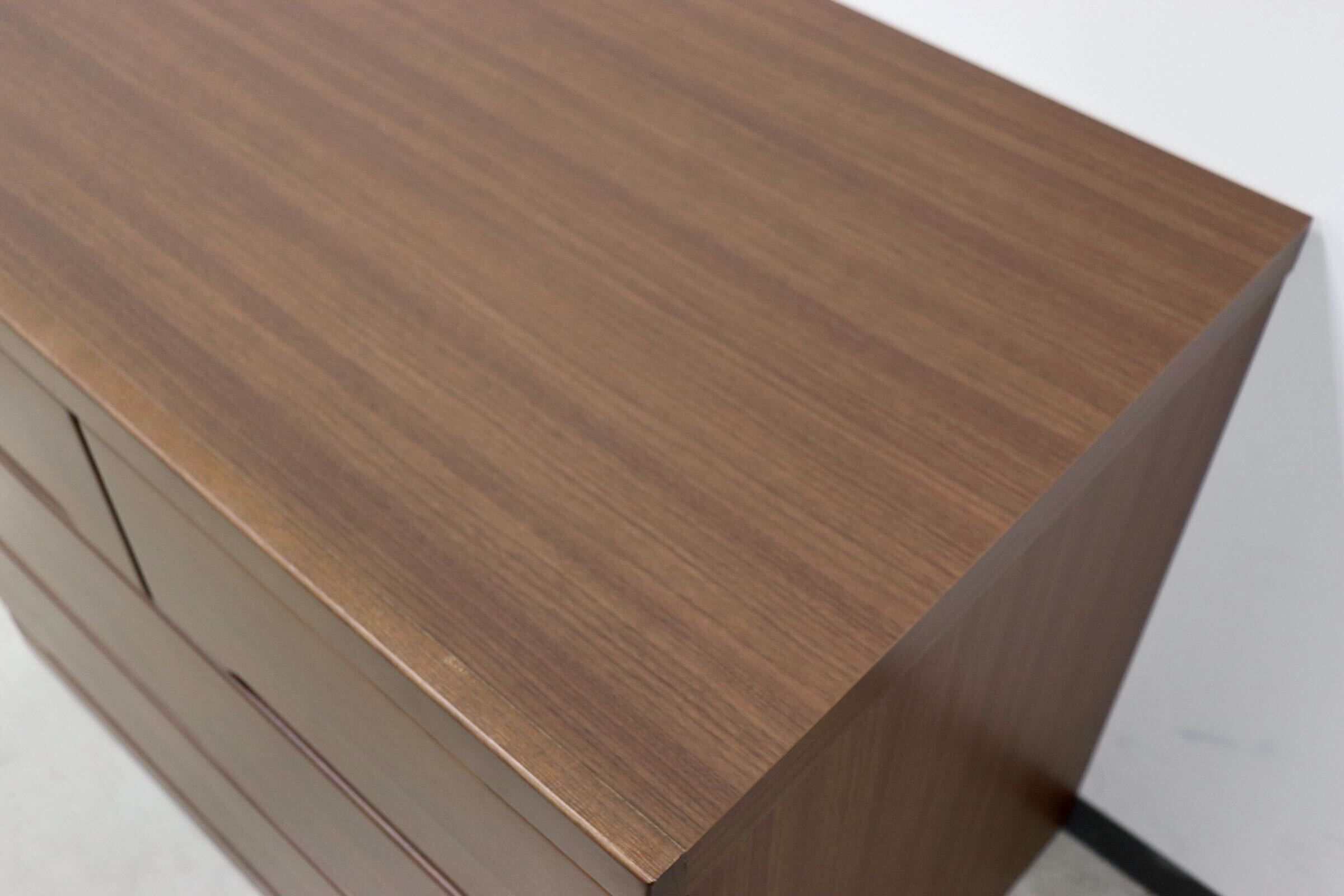 GMGN81A○SANYU furniture / 三友ファニチャー みずき 3段チェスト ローチェスト 洋服タンス キャスター付き ウォールナット色 定価5.2万