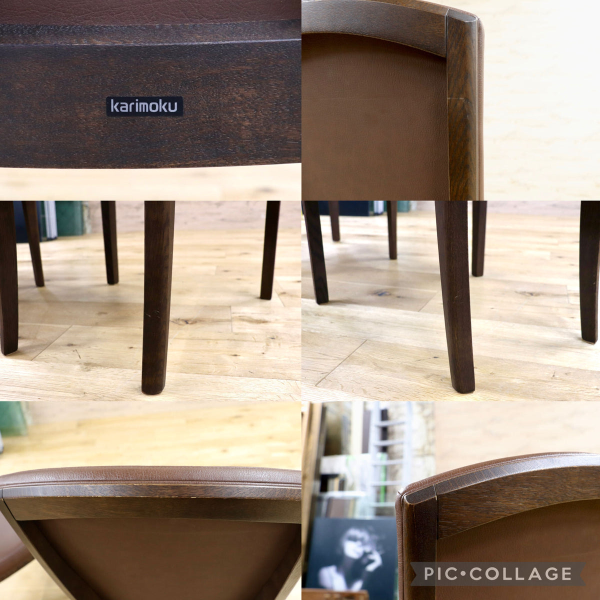 GMJS320B◯karimoku / カリモク ダイニングチェア 椅子 ハイバックチェア アームレスチェア 合皮 国産家具 モダン 約16万円 2脚セット