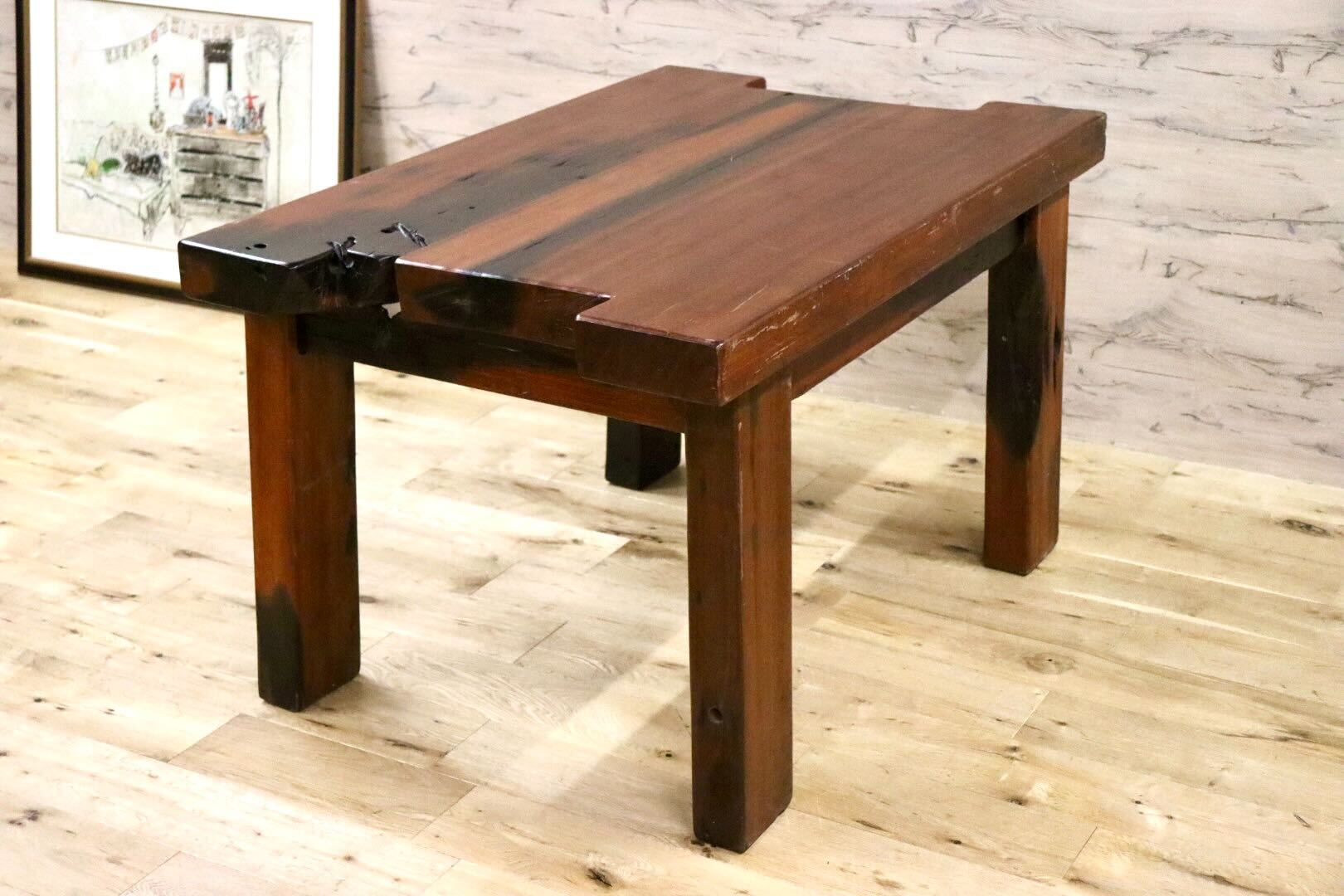夏SALE おりる 入手困難 定価32万】高級木製テーブル 花台 アジア雑貨-00