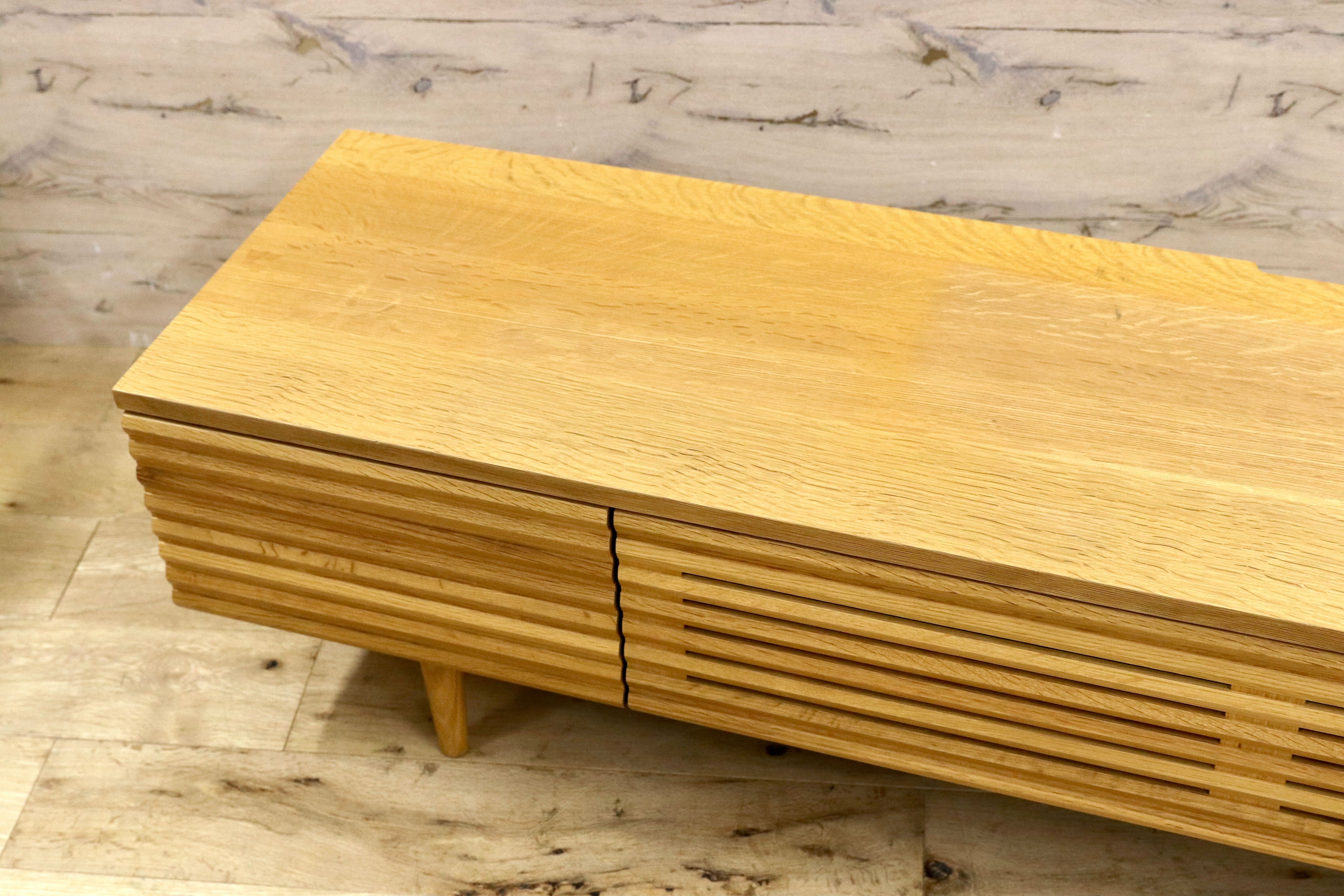 GMIS449C○飛騨産業 / HIDA キツツキ オーク材 テレビボード AVボード リビングボード 収納家具 定価約30万 モデルルーム展示品