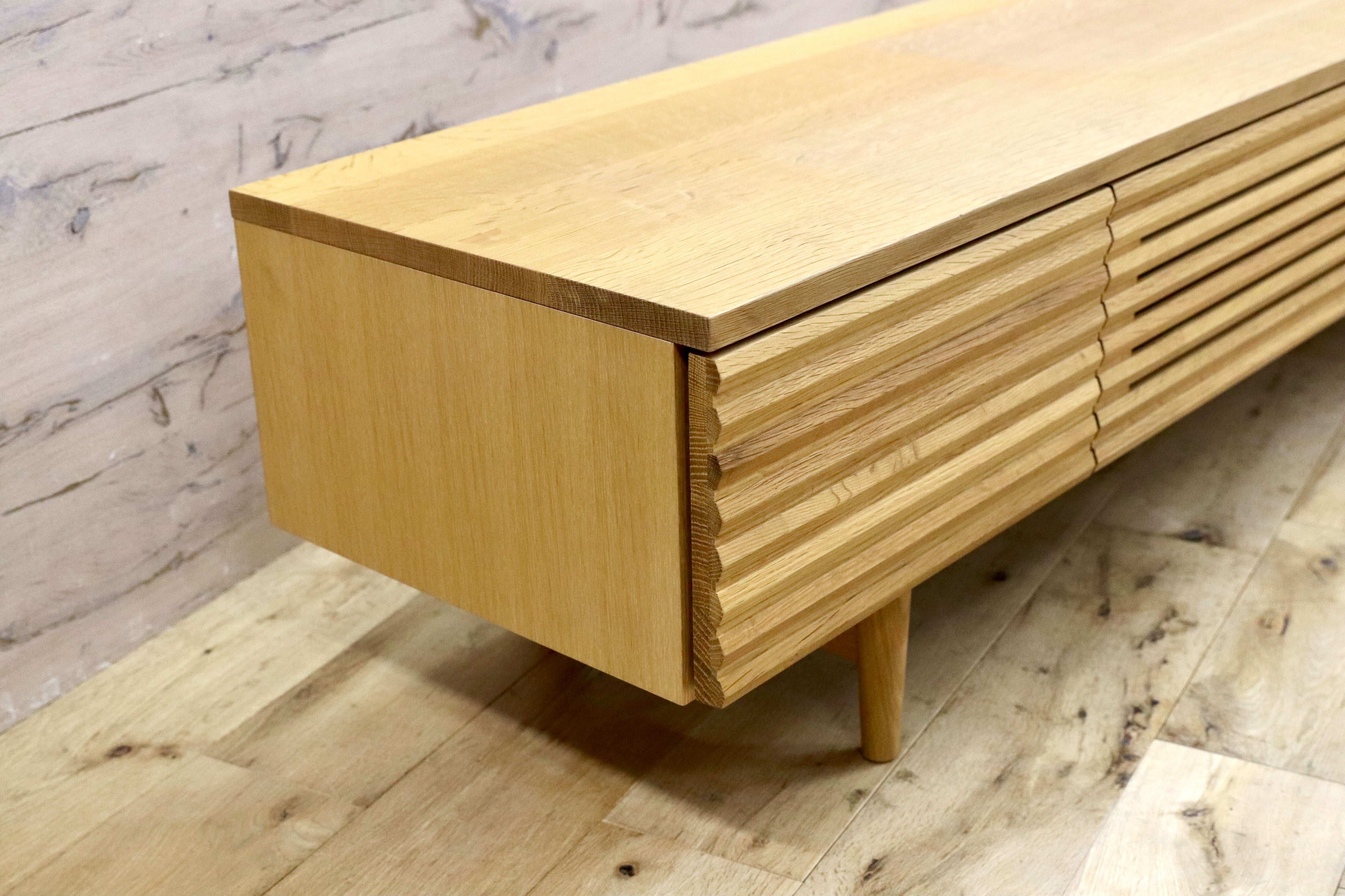 GMIS449C○飛騨産業 / HIDA キツツキ オーク材 テレビボード AVボード リビングボード 収納家具 定価約30万 モデルルーム展示品