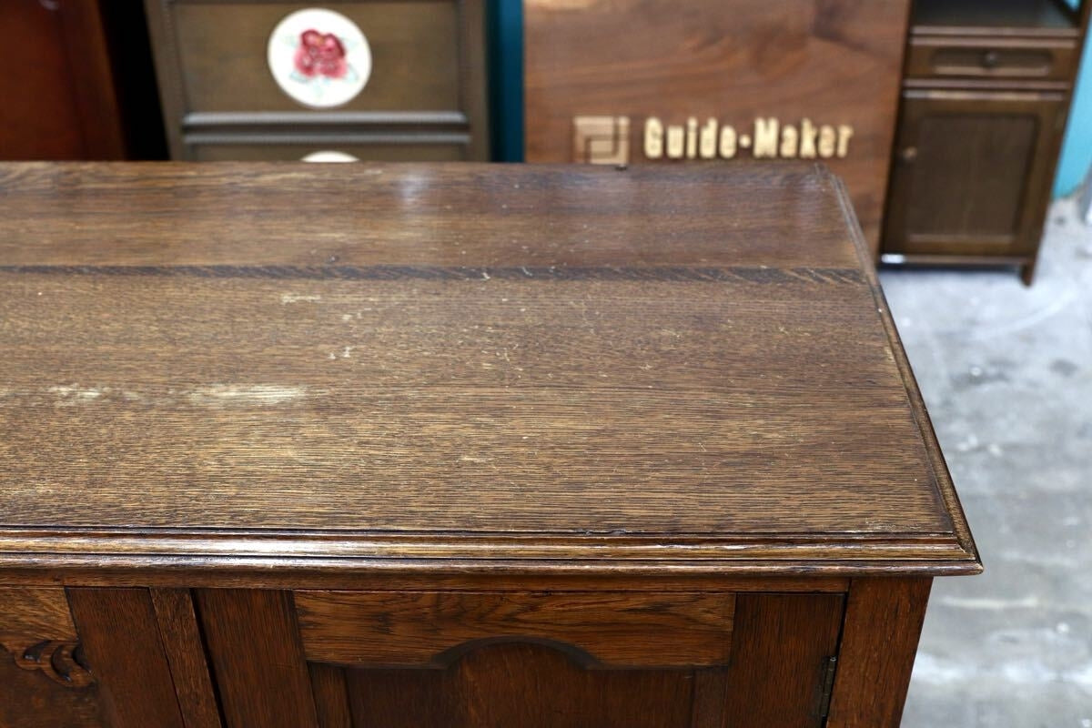 GMJH177○Lloyd’s Antiques / ロイズ・アンティークス 英国アンティーク サイドボード オーク材 クラシック 店舗什器 ヴィンテージ 稀少