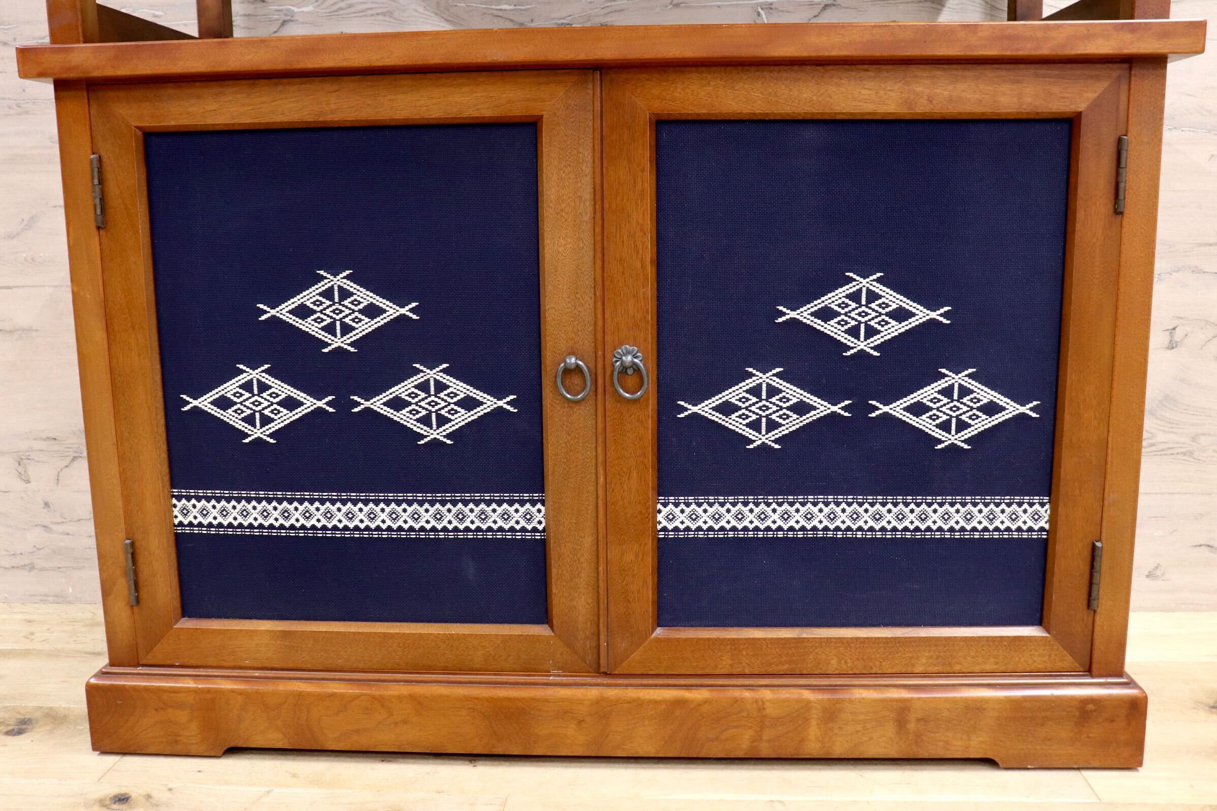 GMIH282A○モリシゲ / MORISHIGE オリーブ印 サイドボード 飾り棚 キャビネット 和家具 和モダン 昭和レトロ 希少