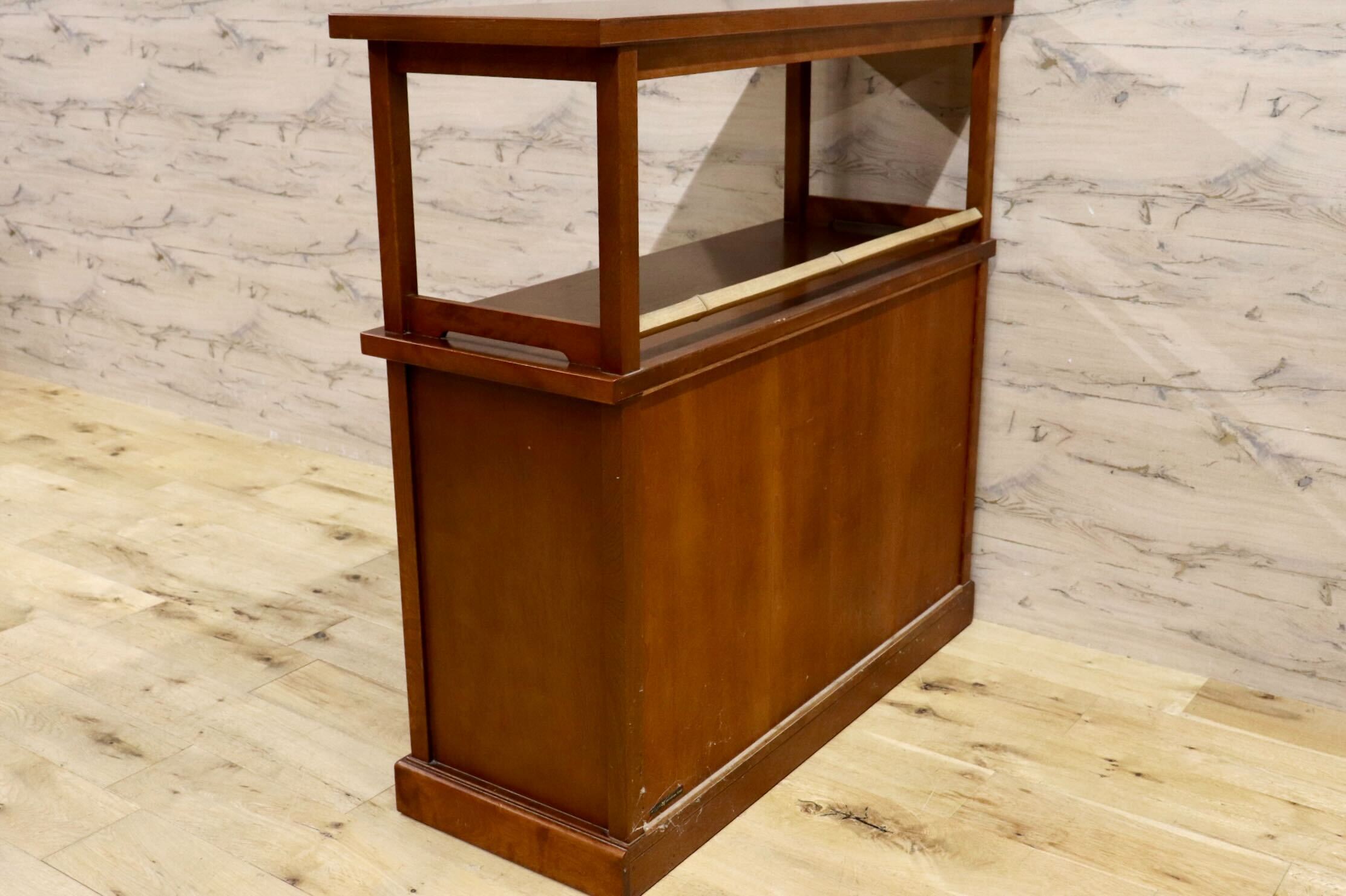 GMIH282A○モリシゲ / MORISHIGE オリーブ印 サイドボード 飾り棚 キャビネット 和家具 和モダン 昭和レトロ 希少