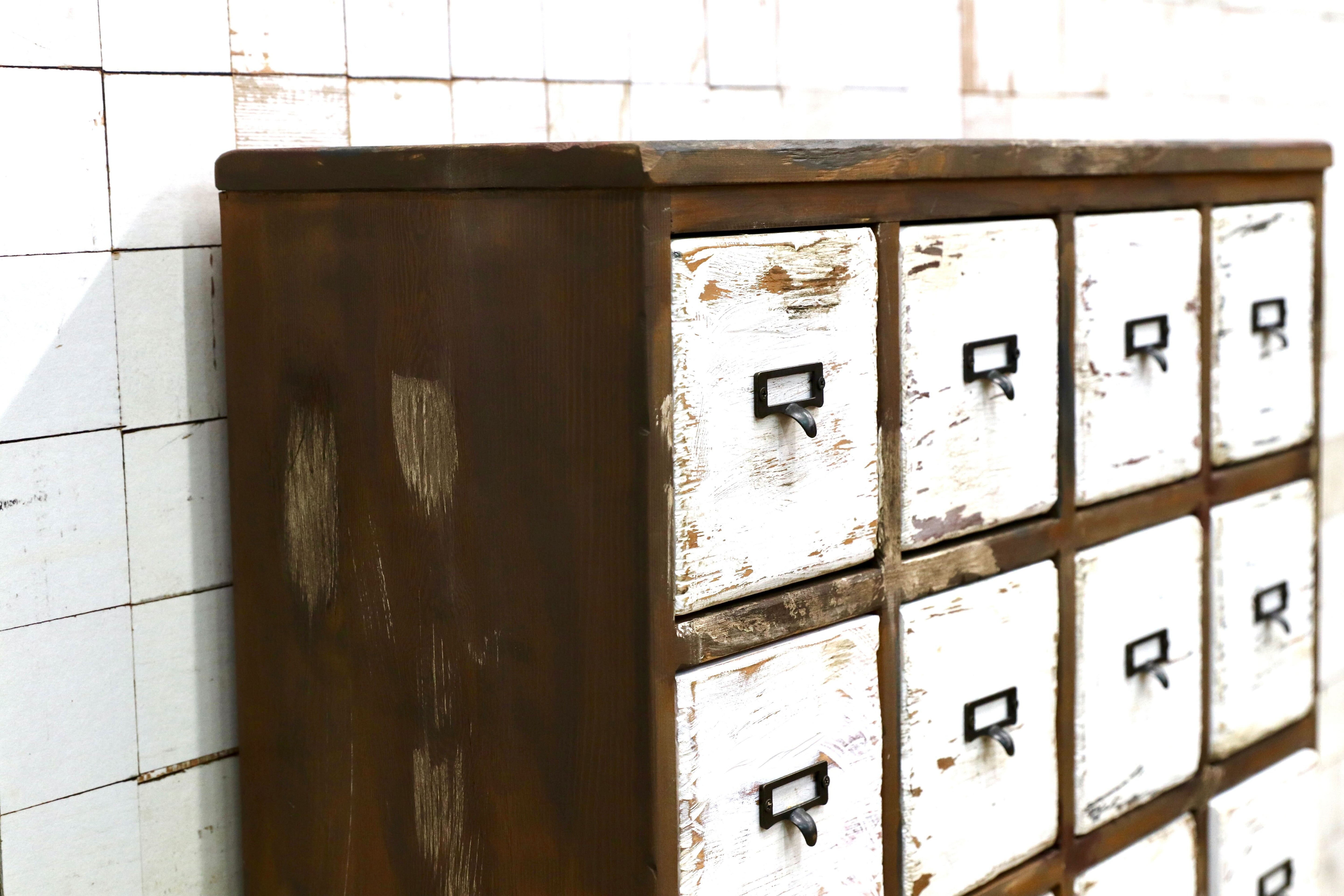 GMIS460○アンティーク ドロワーチェスト サイドボード チェスト 店舗什器 ヴィンテージ 定価約13万 展示品