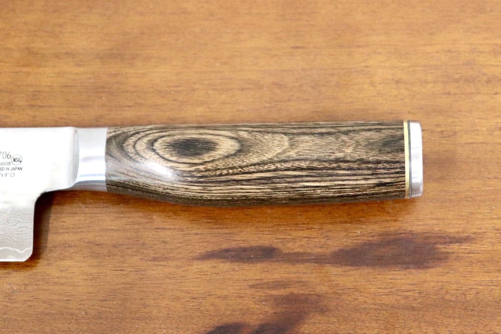 GMJH327A〇貝印 / 旬 Shun Premier シェフズナイフ TDM0706 20cm ダマスカス 槌目 VG-MAX 日本製 牛刀 包丁 パッカウッド