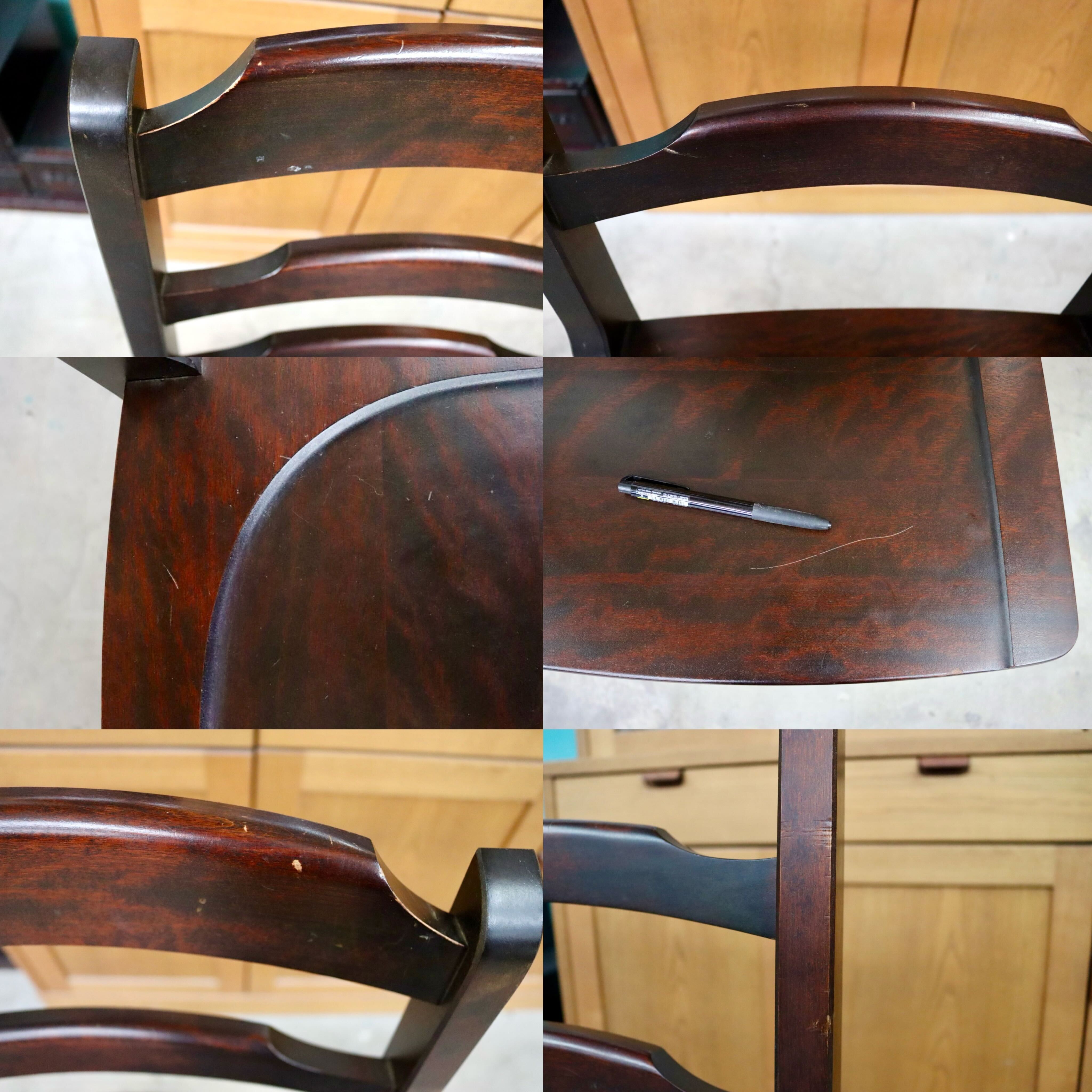 GMIS303C○北海道民芸家具 ダイニングチェア ラダーバックチェア アームレスチェア 椅子 木製 無垢材 樺材 国産家具 飛騨産業