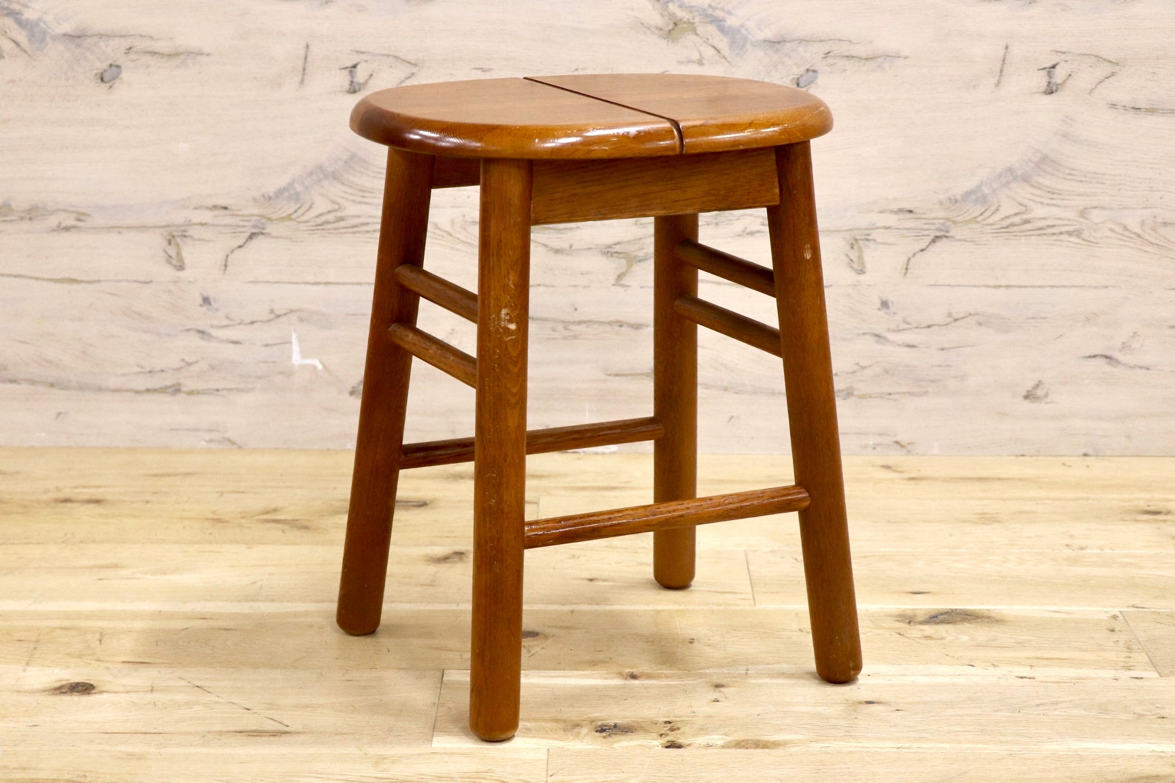 GMJH235C○karimoku / カリモク スツール 椅子 ヴィンテージ 飾り台 花台 レトロ ヴィンテージ 木製 国産家具