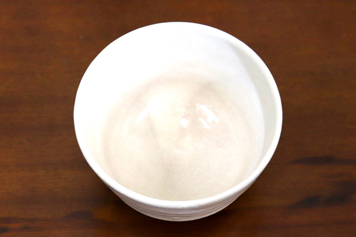 GMJK371AH〇紀州焼 葵窯 二代 寒川栖豊 波濤茶 抹茶碗 茶碗 茶道具 茶器 茶陶 波文 青絵 共箱 栞付 作家物