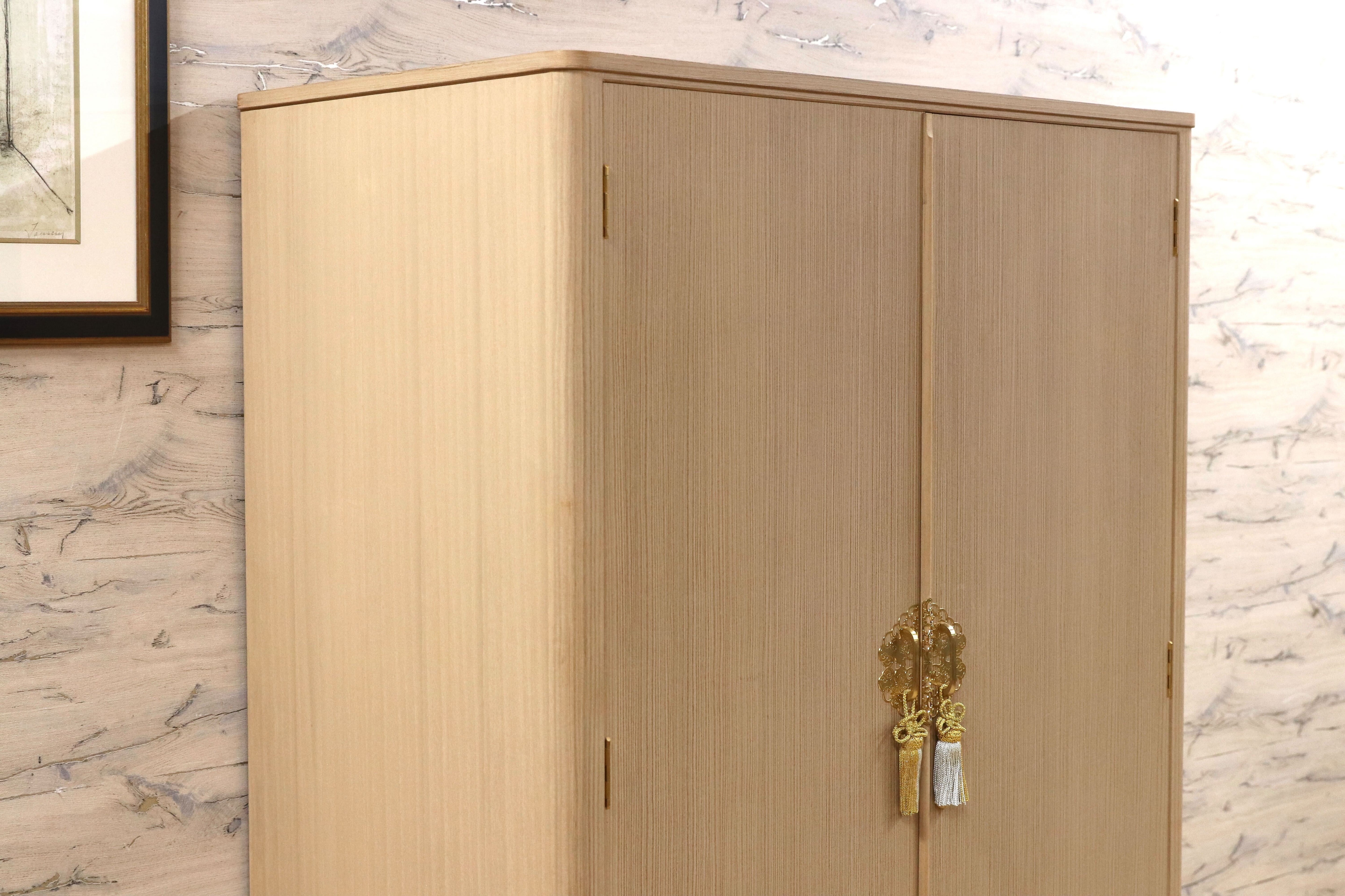 GMIS423○木匠 政成政輝作 伝統工芸 ワードローブ 洋服箪笥 桐箪笥 箪笥 タンス 着物箪笥