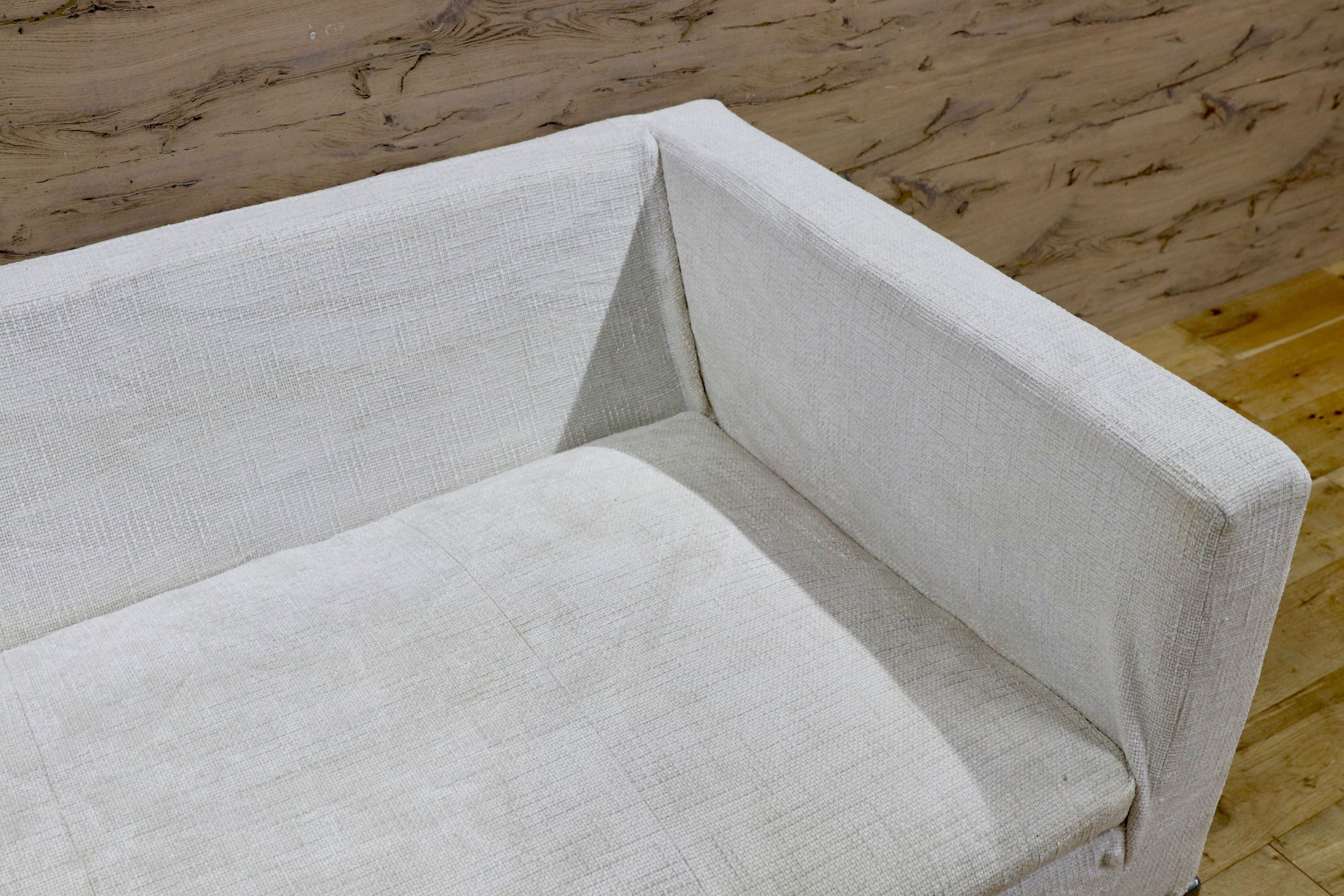 GMIS256○B&B ITALIA / ビーアンドビー GEORGE ジョージ 3人掛けソファ トリプルソファ 白 布張り アントニオ・チッテリオ 定価約80万