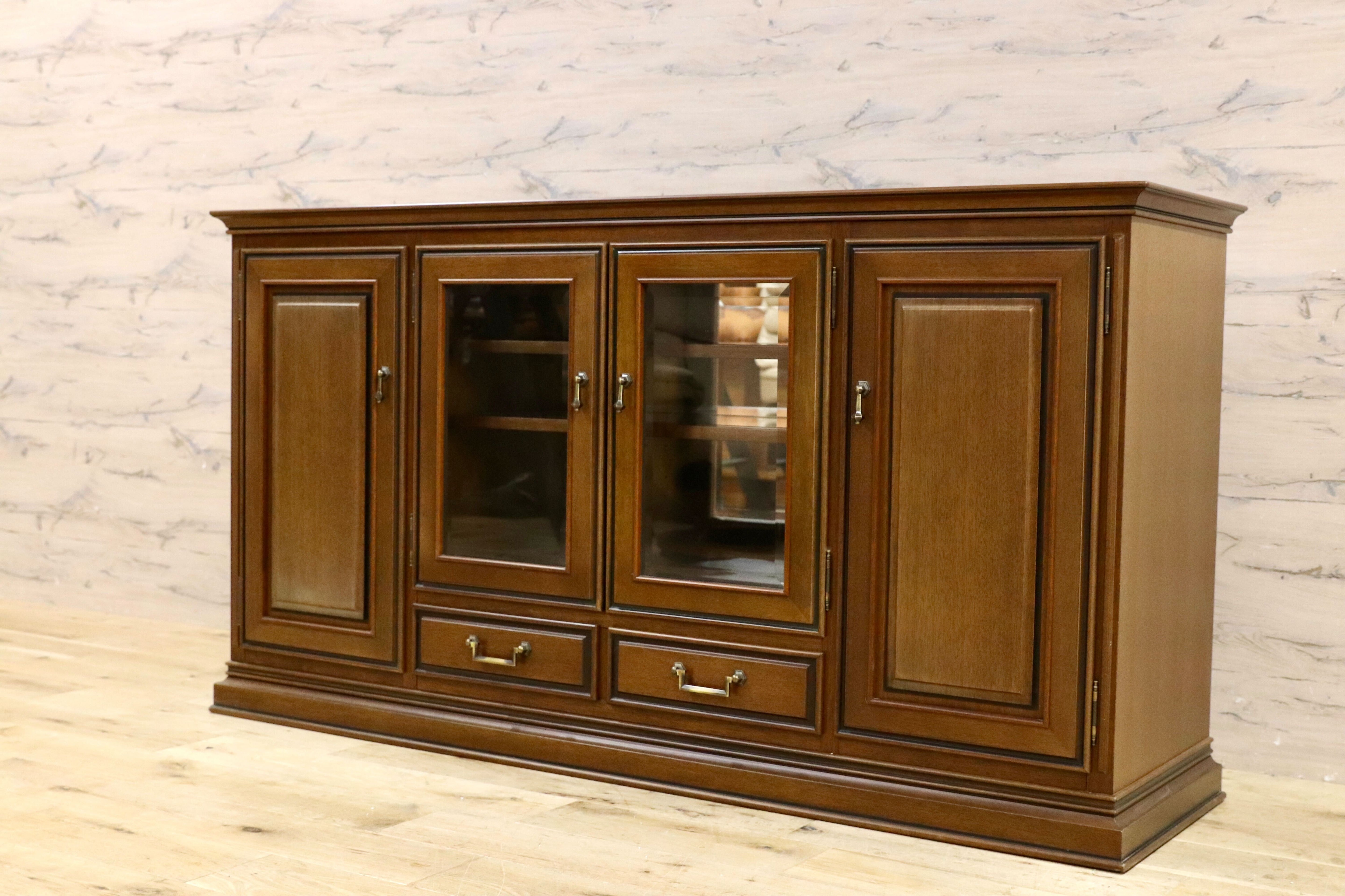 GMIK757○maruni / マルニ 地中海 サイドボード リビングボード161 収納家具 キュリオ クラシック 定価約55万