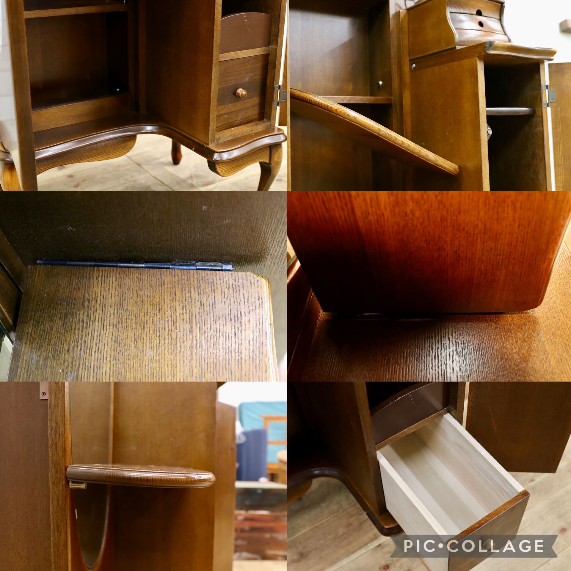 GMIS298○松永工房 カンティーニュ ドレッサー 鏡台 アンティーク エレガント クラシック IDC大塚家具 高級家具