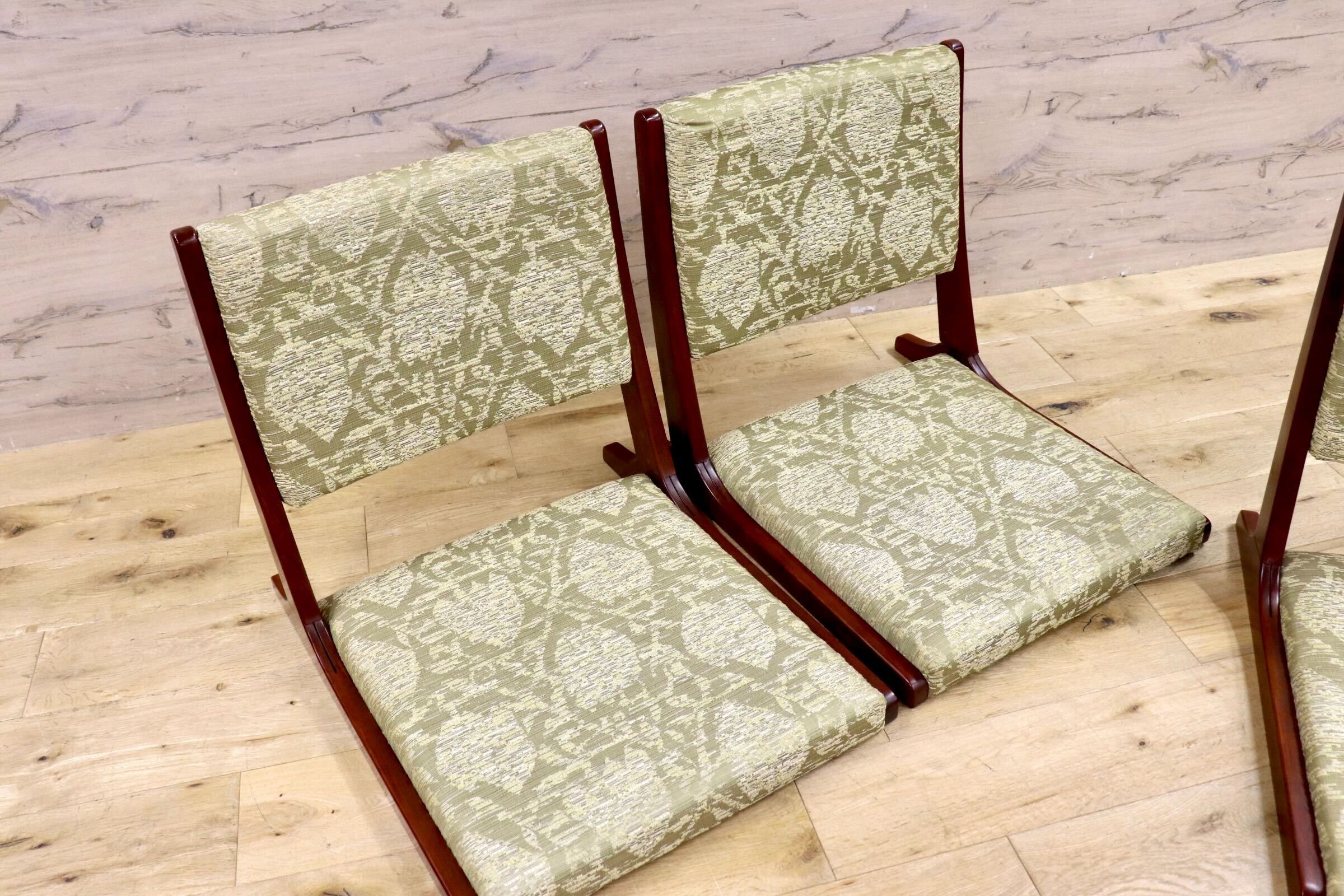 GMIH289○karimoku / カリモク 座椅子 4脚セット 折りたたみ椅子 和風椅子 和室 和家具 国産家具