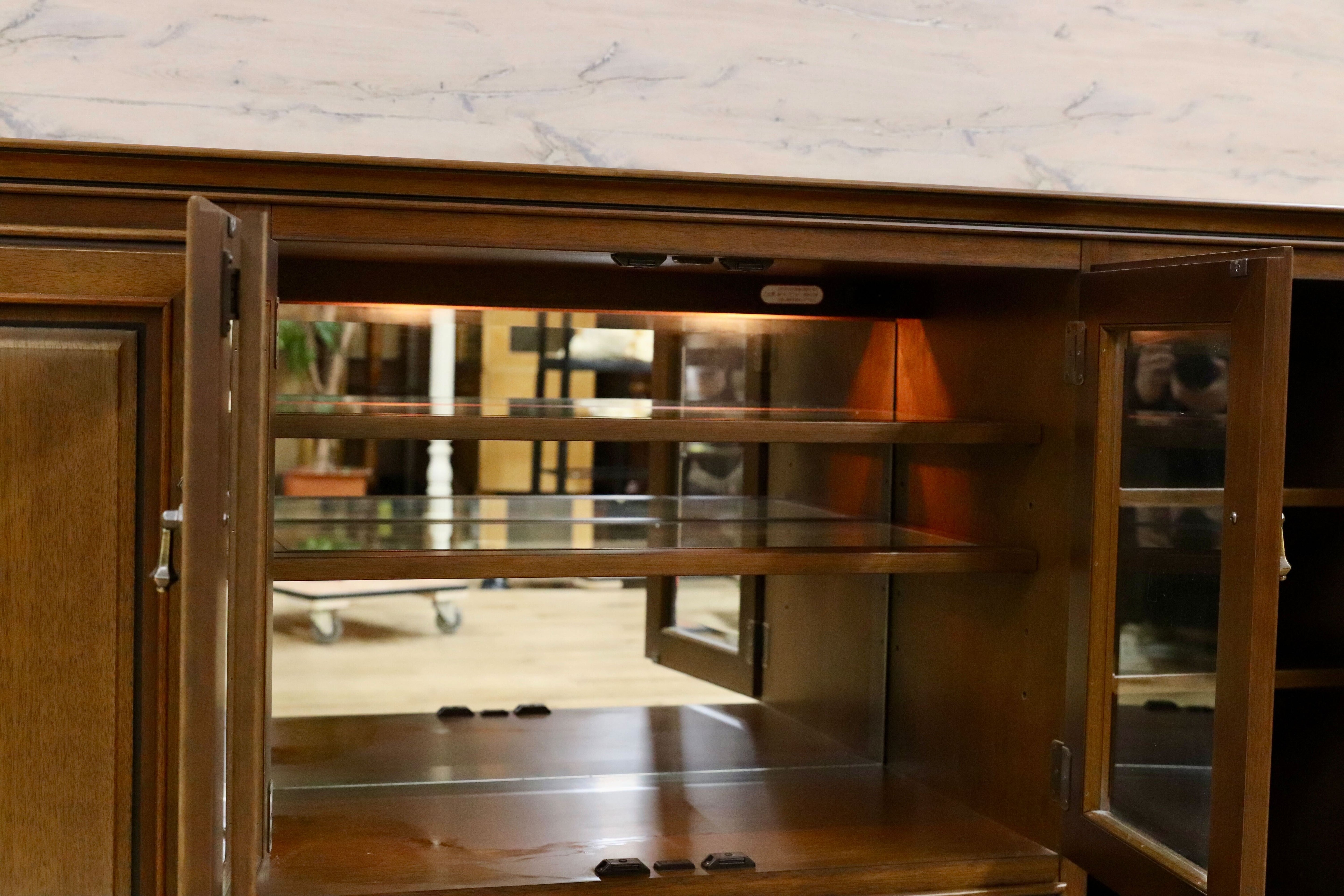 GMIK757○maruni / マルニ 地中海 サイドボード リビングボード161 収納家具 キュリオ クラシック 定価約55万