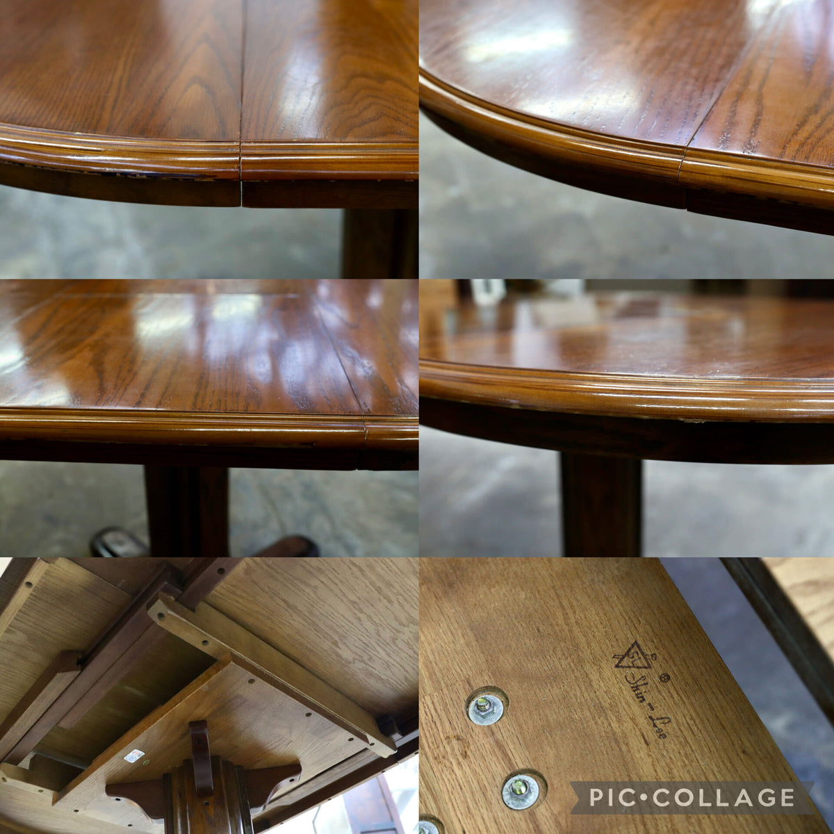 GMJH380○Shin-Lee / シンリー エクステンション ダイニングテーブル オーク材 伸長式 ラウンドテーブル 楕円形 ヴィンテージ IDC大塚家具