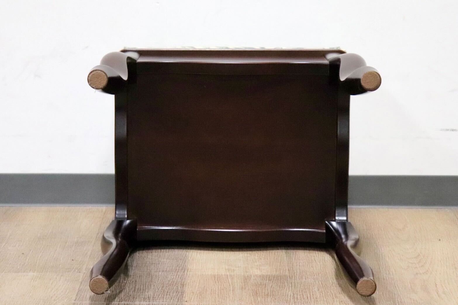 GMGS250○スツール 収納付き 腰掛け 椅子 チェア 玄関 ファブリック 木A×未使用に近い