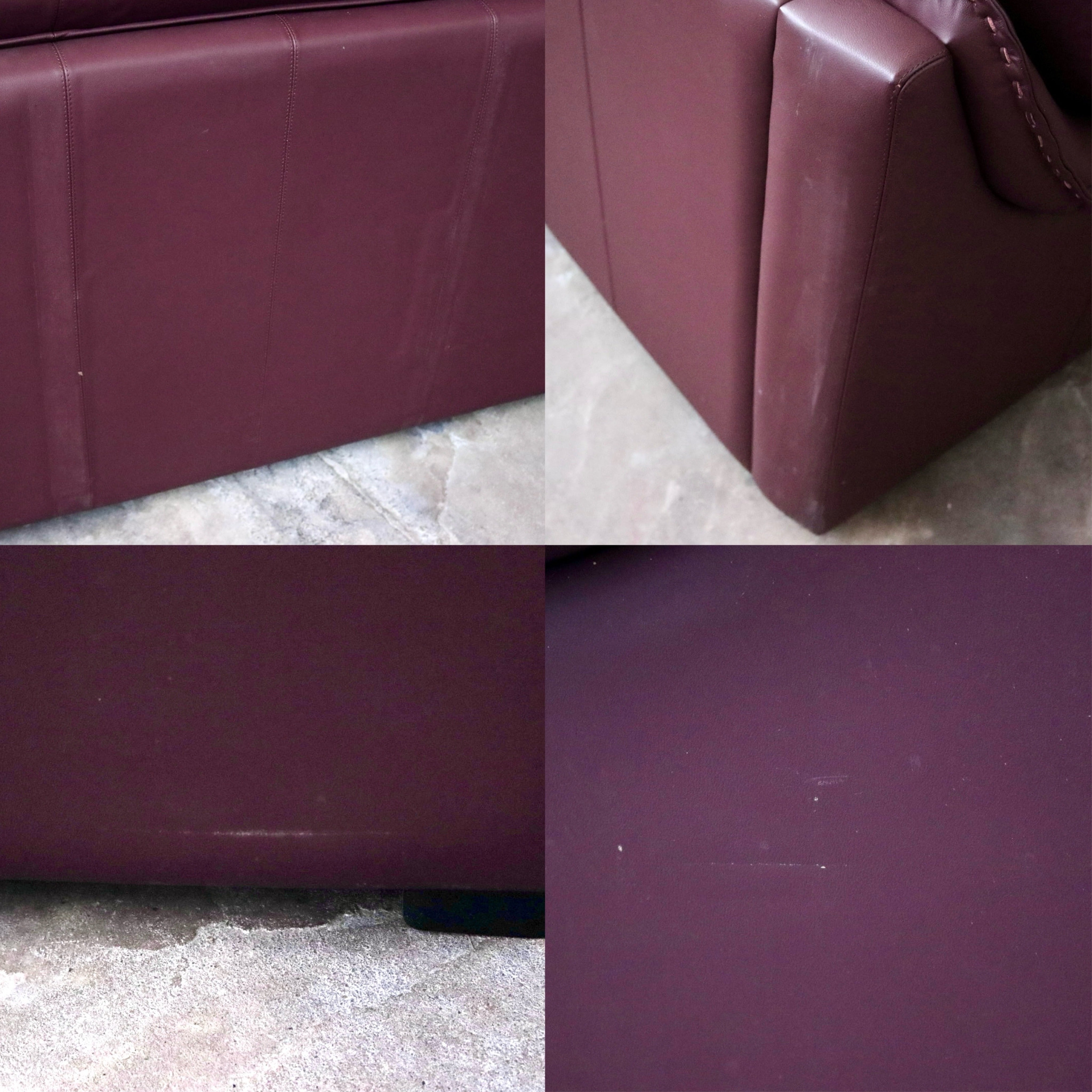 GMJS146○冨士ファニチア / FUJI FURNITURE 3人掛けソファ トリプルソファ 椅子 本革 国産家具 ヴィンテージ