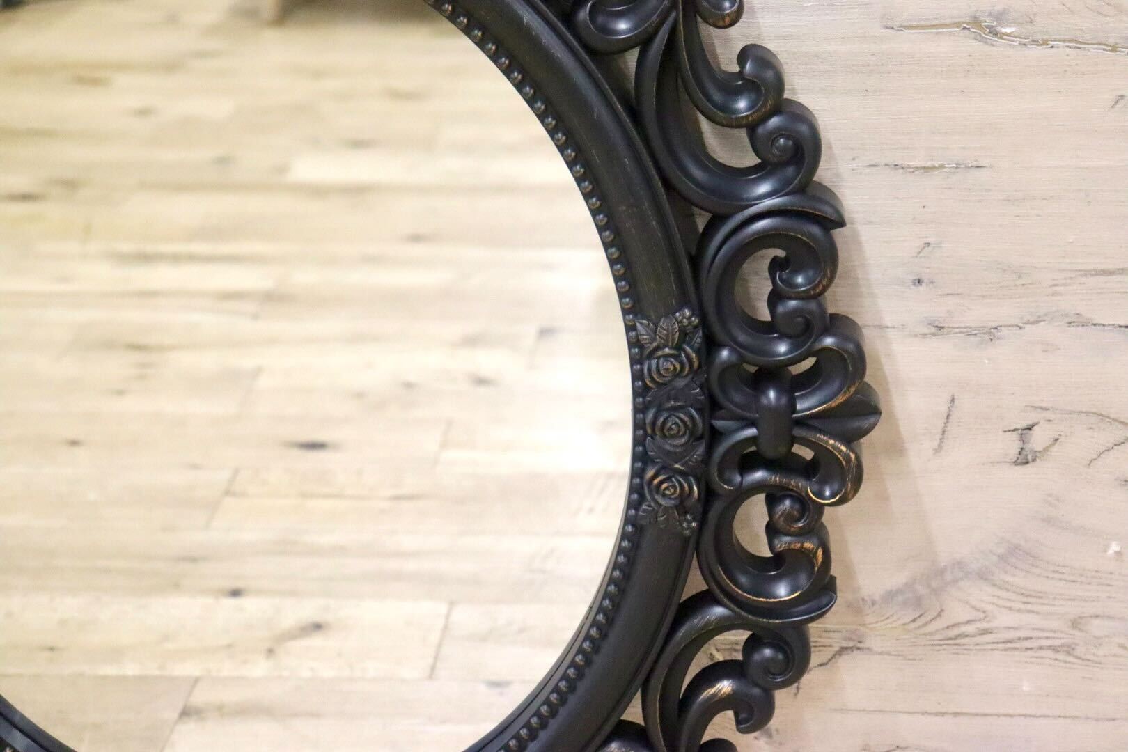 GMIK250A〇ウォールミラー 壁掛け鏡 壁掛けミラー 鏡 ミラー アンティーク調 ロココ調 未使用品