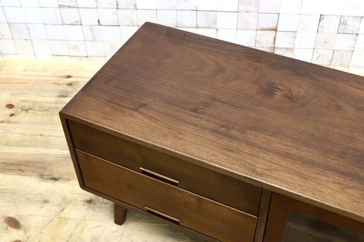 GMJS143○起立木工 / キリツモッコウ Nordy ノルディ 164 TVボード ブラックウォールナット 国産家具 北欧モダン 参考定価約14万円 展示品