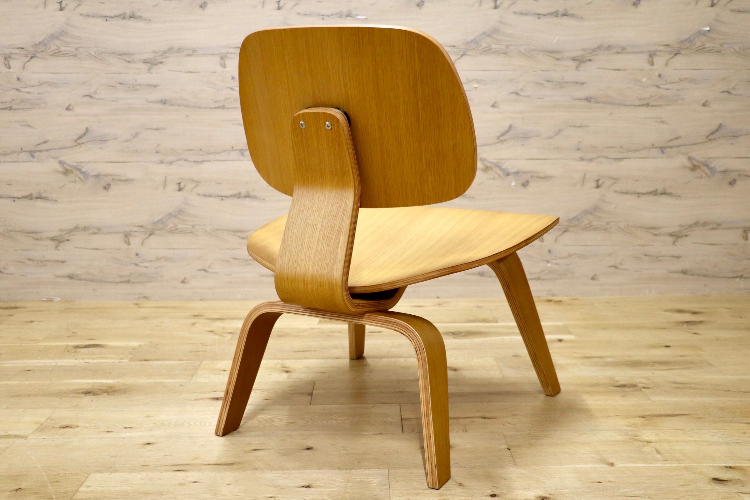 GMJS205○ラウンジチェア アームレスチェア 1人掛け椅子 椅子 木製家具 ナチュラル モダン Lounge Chair Woodリプロダクト品 展示品