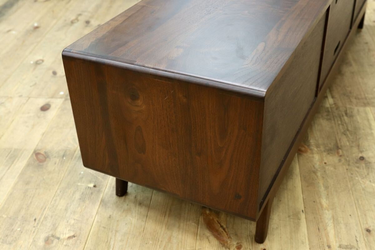 GMJS143○起立木工 / キリツモッコウ Nordy ノルディ 164 TVボード ブラックウォールナット 国産家具 北欧モダン 参考定価約14万円 展示品