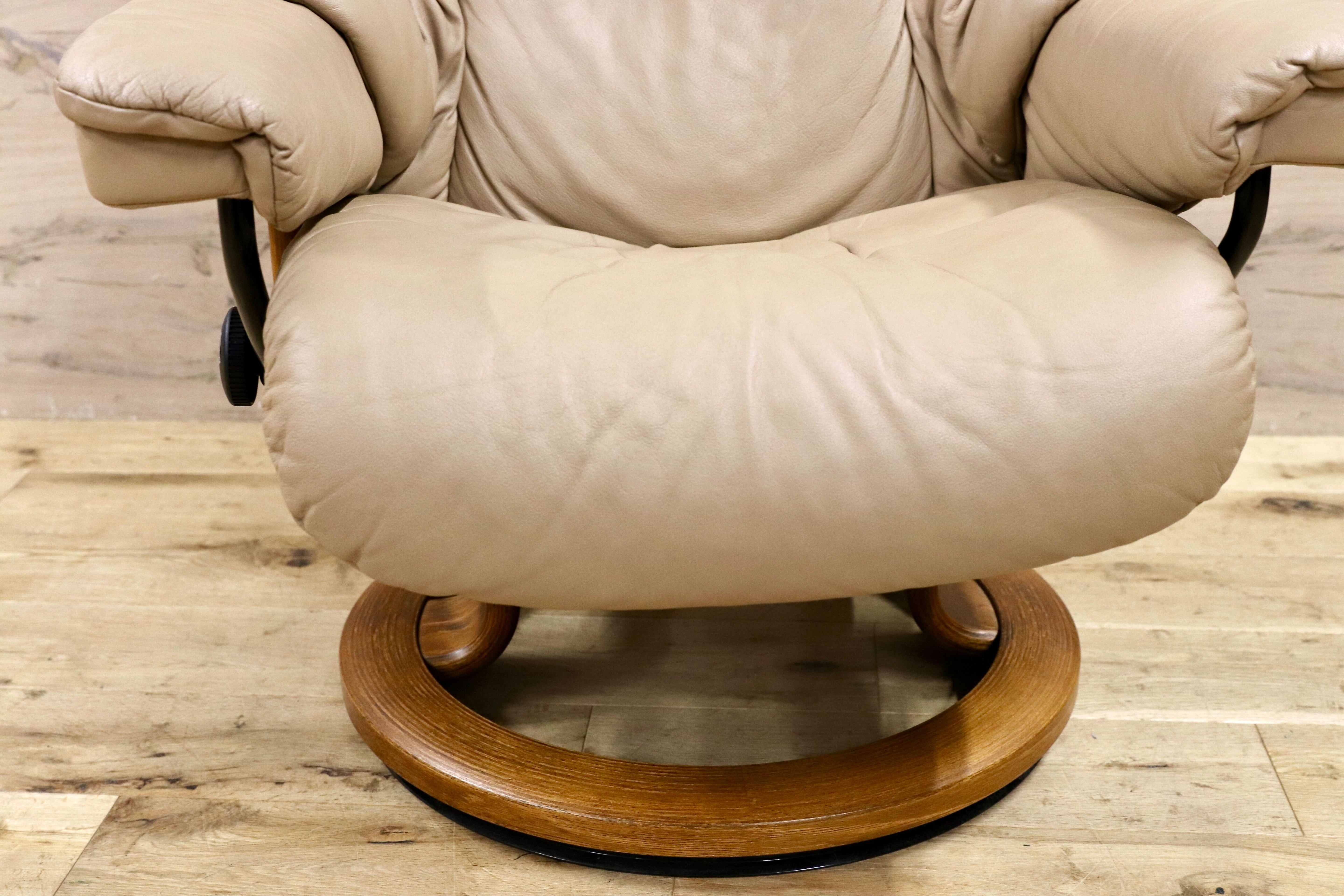 GMIK797B○EKORNES / エコーネス RENO レノ パーソナルチェア リクライニングチェア シングルソファ 本革 北欧 ノルウェー ベージュ