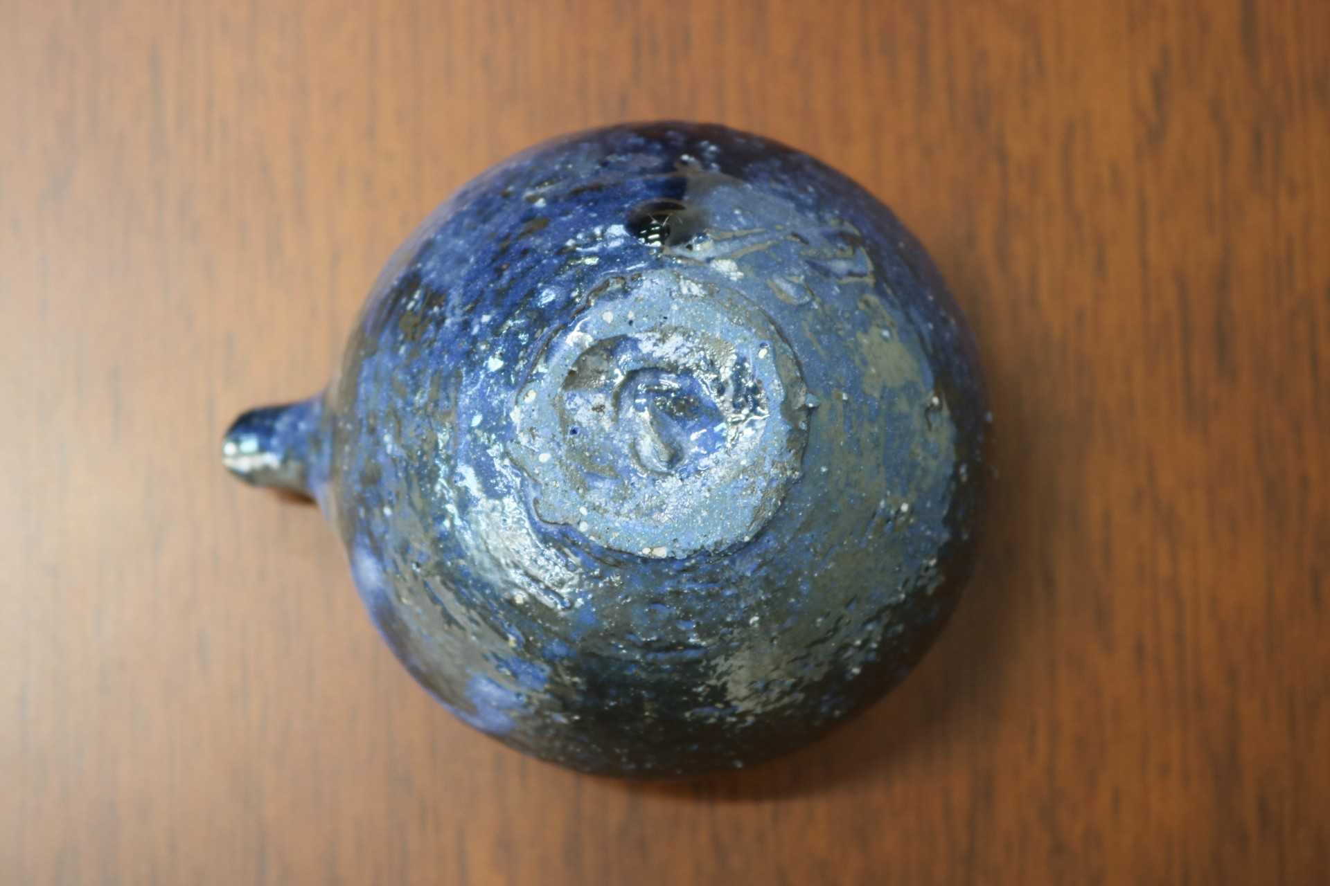GMJO84B○千代市陶房 清水万佐年 丹波焼 青片口 伝統工芸 丹波篠山 未使用
