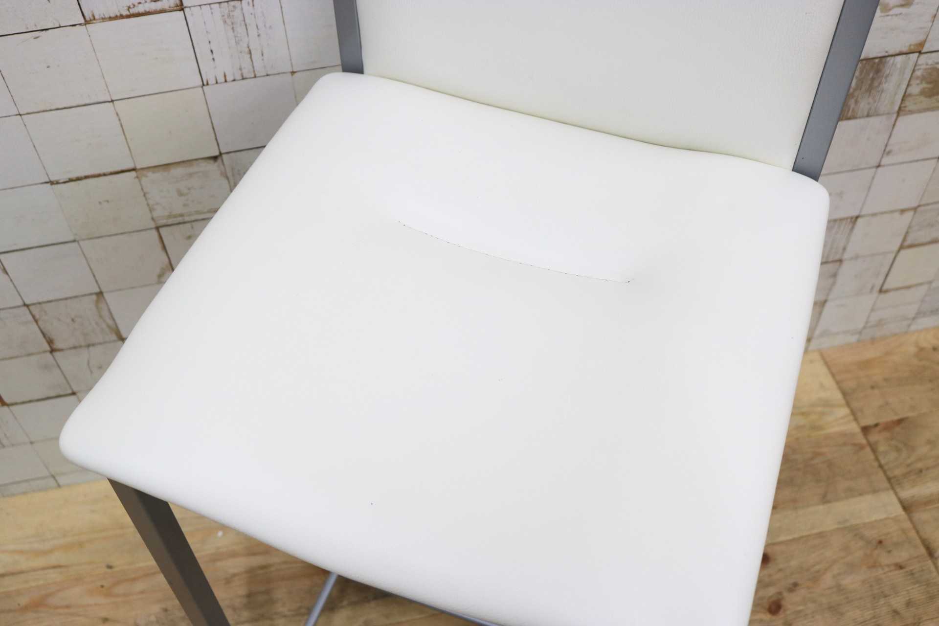 GMIO64G○cassina ixc / カッシーナイクスシー LIMA リマ レザー カウンターチェア ハイチェア 椅子 白 イタリアモダン 定価約13万