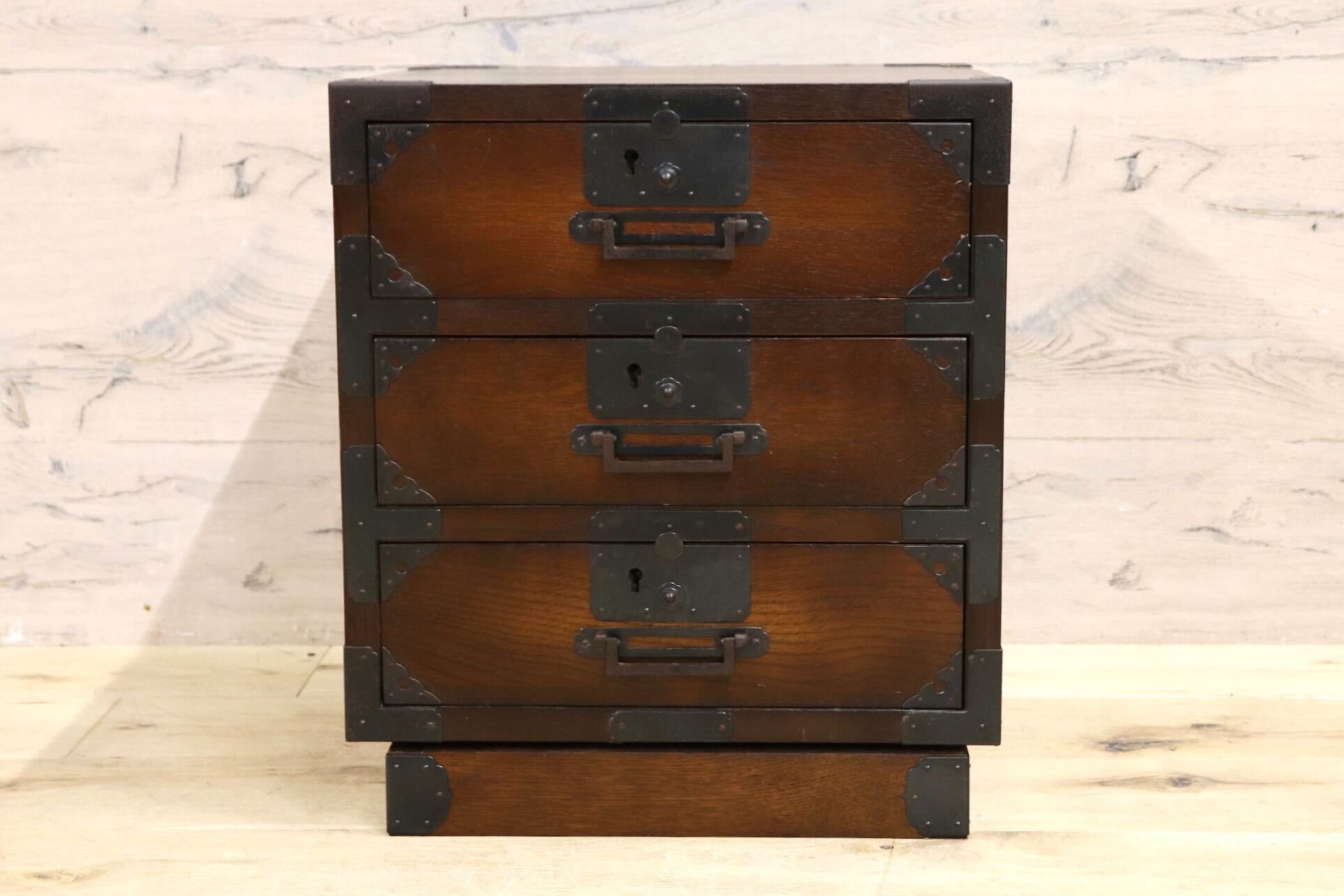 GMIH85B○飛騨産業 / HIDA キツツキ 小箪笥 小引き出し 収納箱 和製アンティーク 昭和レトロ 和室 和モダン