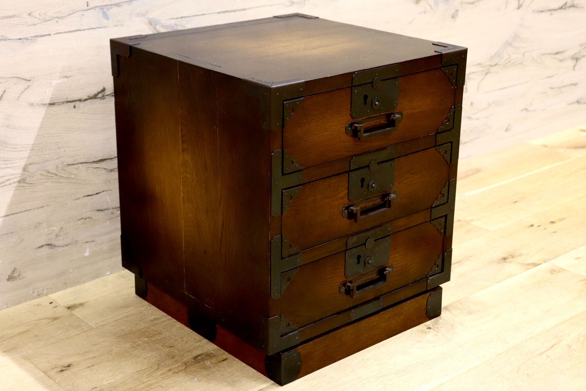 GMIH85B○飛騨産業 / HIDA キツツキ 小箪笥 小引き出し 収納箱 和製アンティーク 昭和レトロ 和室 和モダン