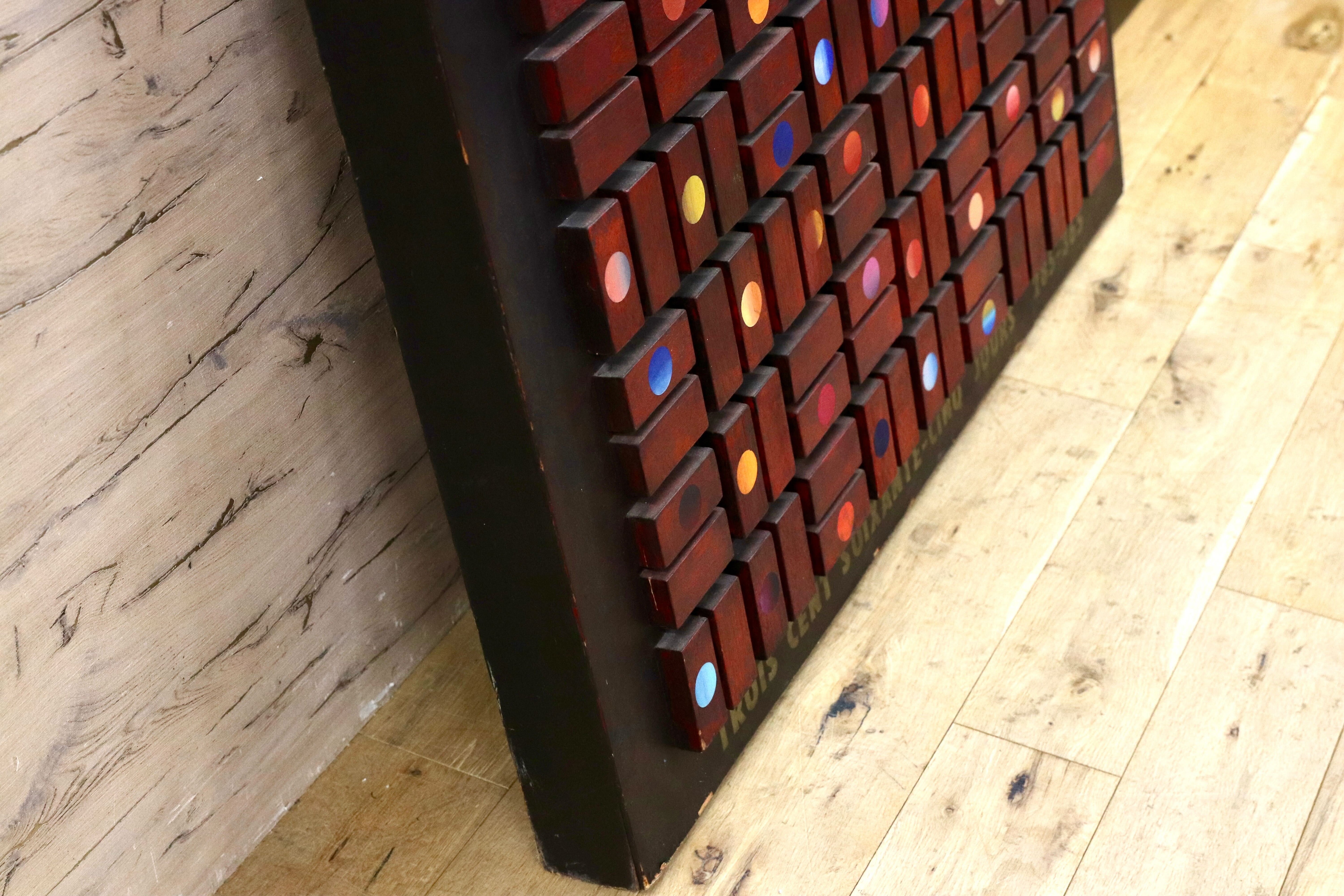 GMIH156○TROIS CENT SOIXANTE-CINQ JOURS 285-365 フランス モダンアート作品 アンティーク オブジェ インテリア 木製