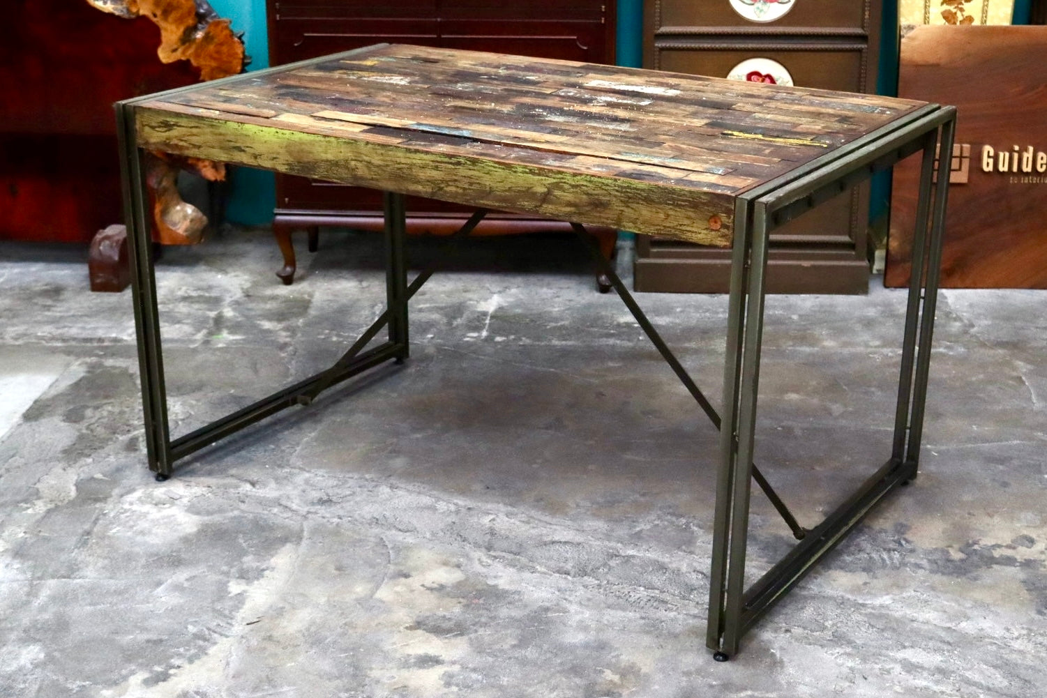 GMJK203G○d-Bodhi / ディーボディ FERUM INDUSTRIAL ダイニングテーブル 食卓テーブル 作業台 勉強机 チーク古材 ヴィンテージ